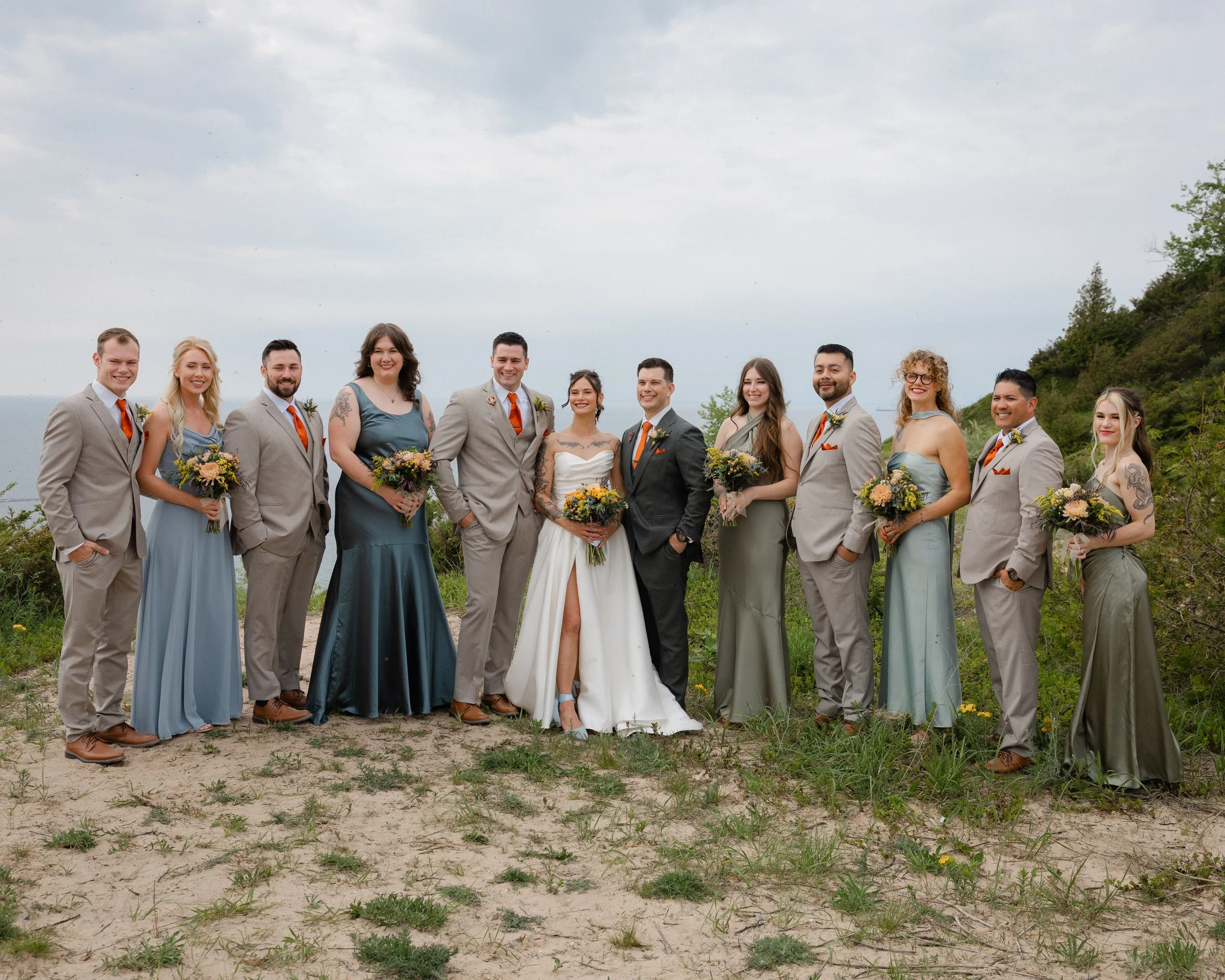 Northern Michigan Arcadia Bluffs Wedding. Sand Dune Michigan Wedding