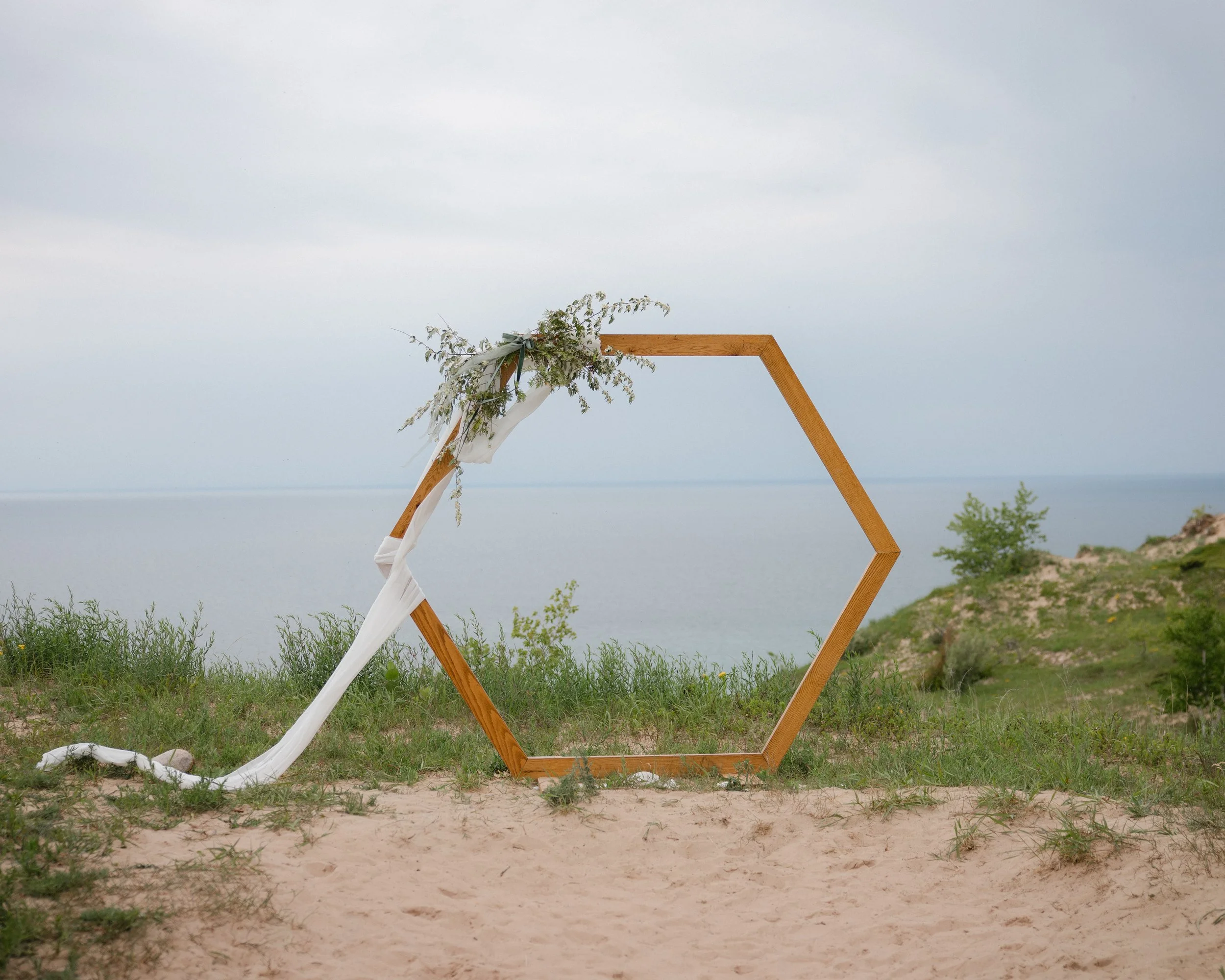 Northern Michigan Arcadia Bluffs Wedding. Sand Dune Michigan Wedding