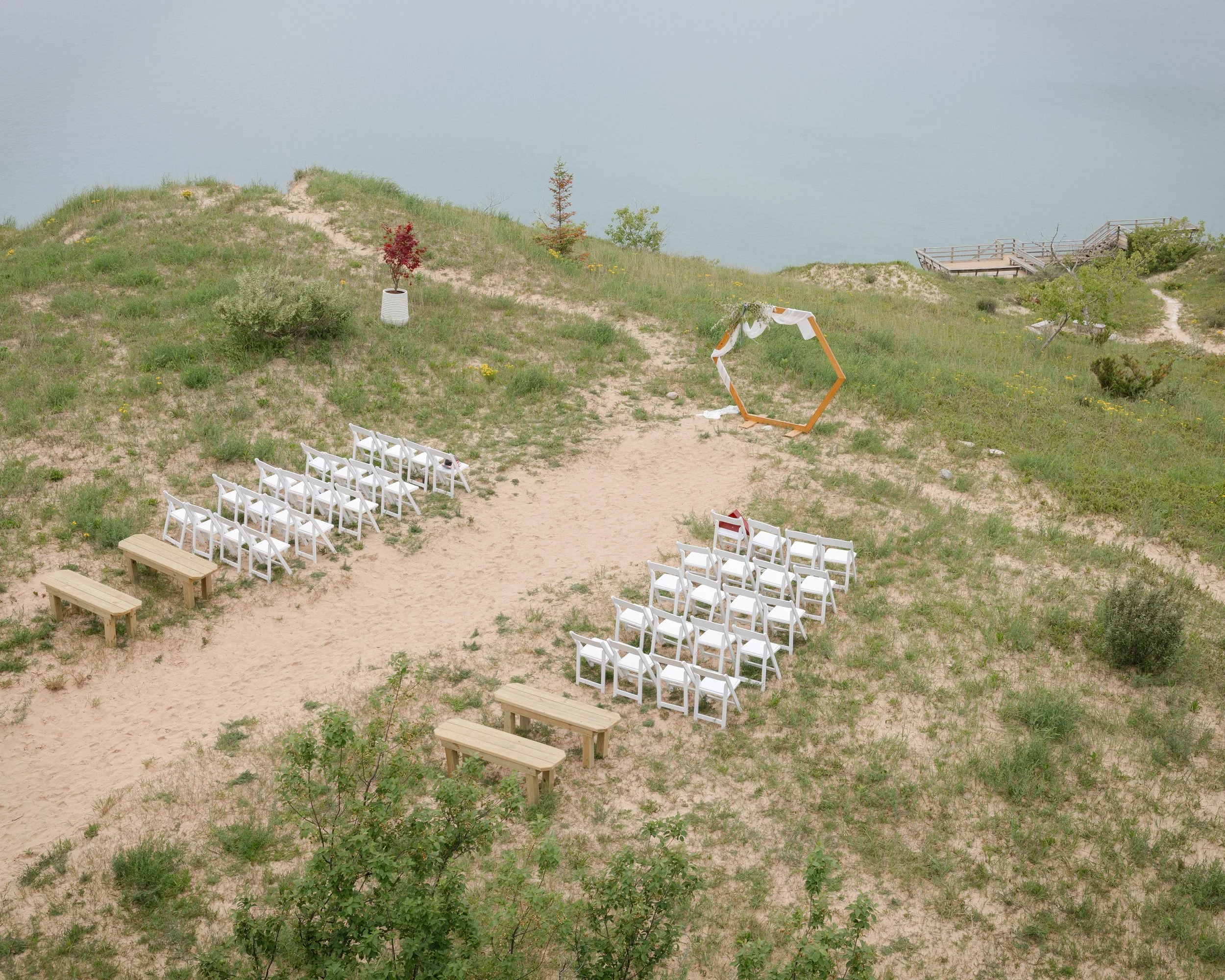 Northern Michigan Arcadia Bluffs Wedding. Sand Dune Michigan Wedding