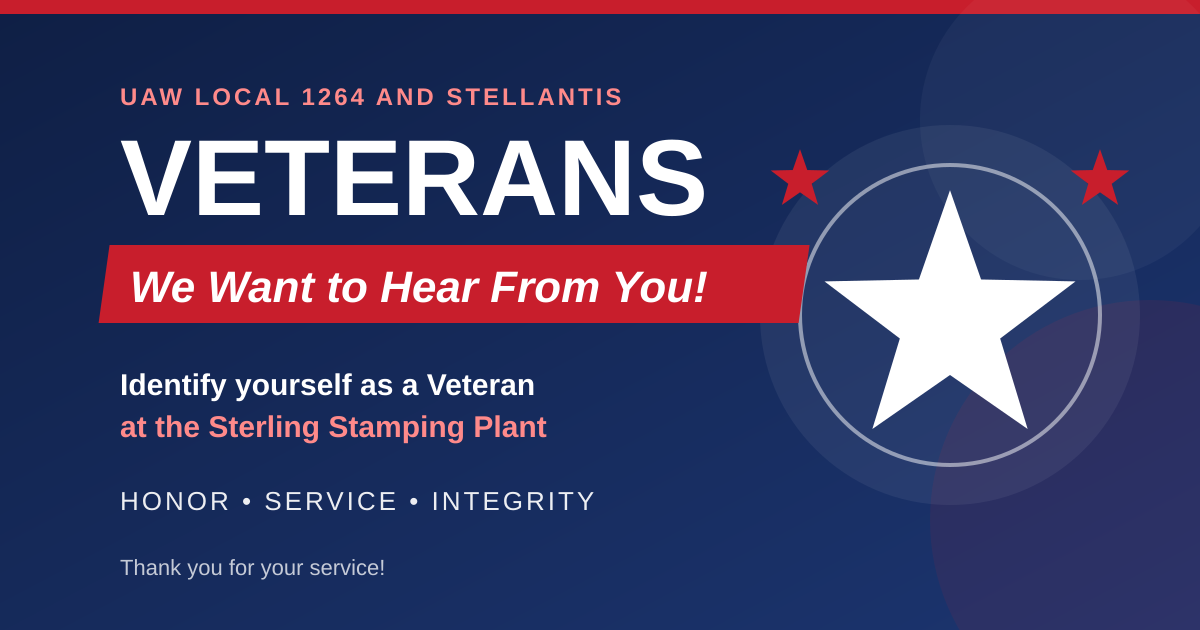 Veterans: We Want to Hear From You!