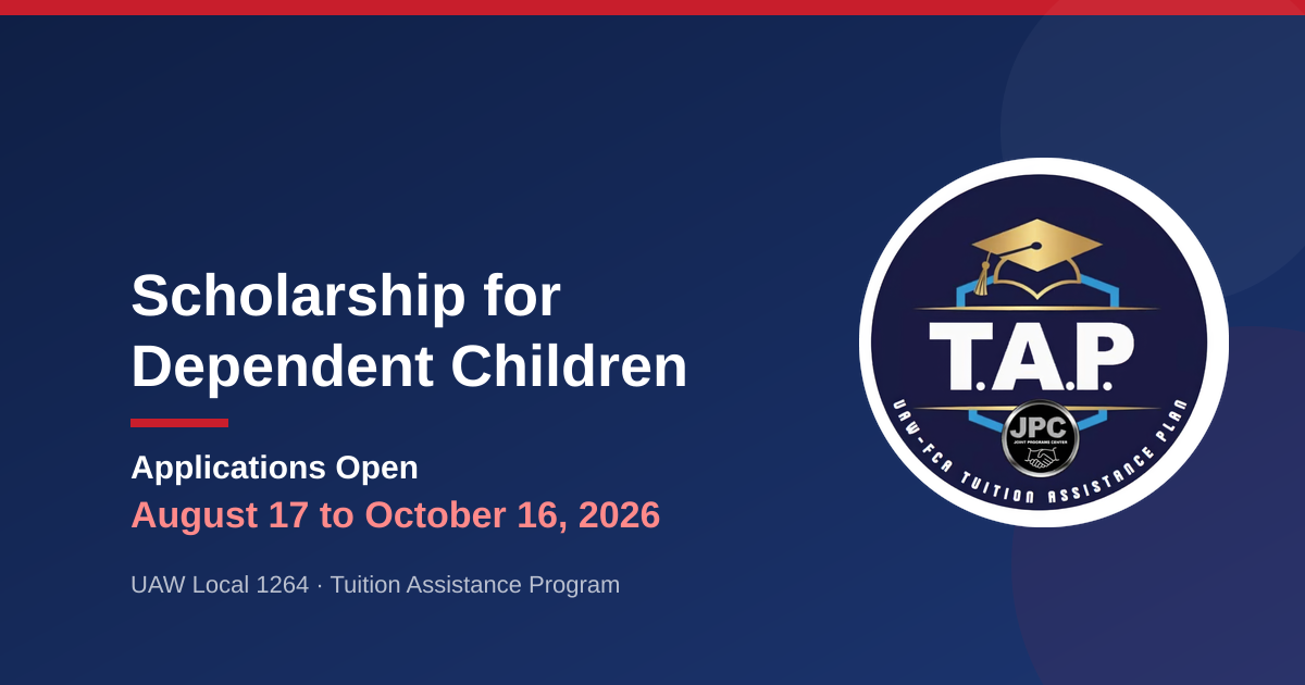 Scholarship for Dependent Children Application Now Open