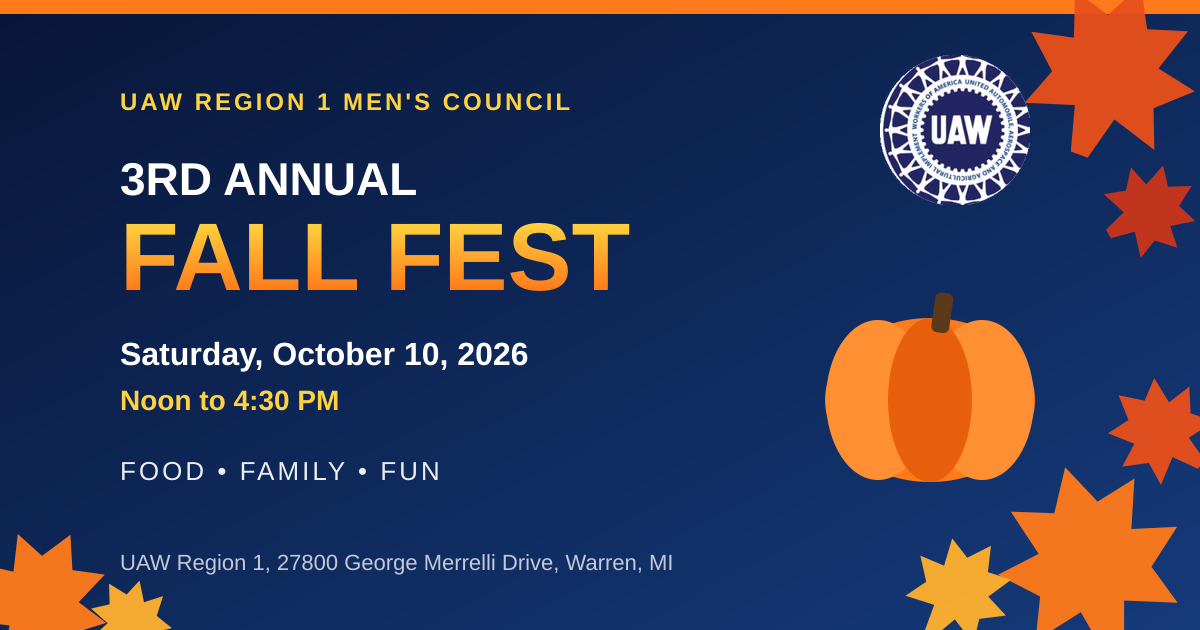 UAW Region 1 Men's Council 3rd Annual Fall Fest