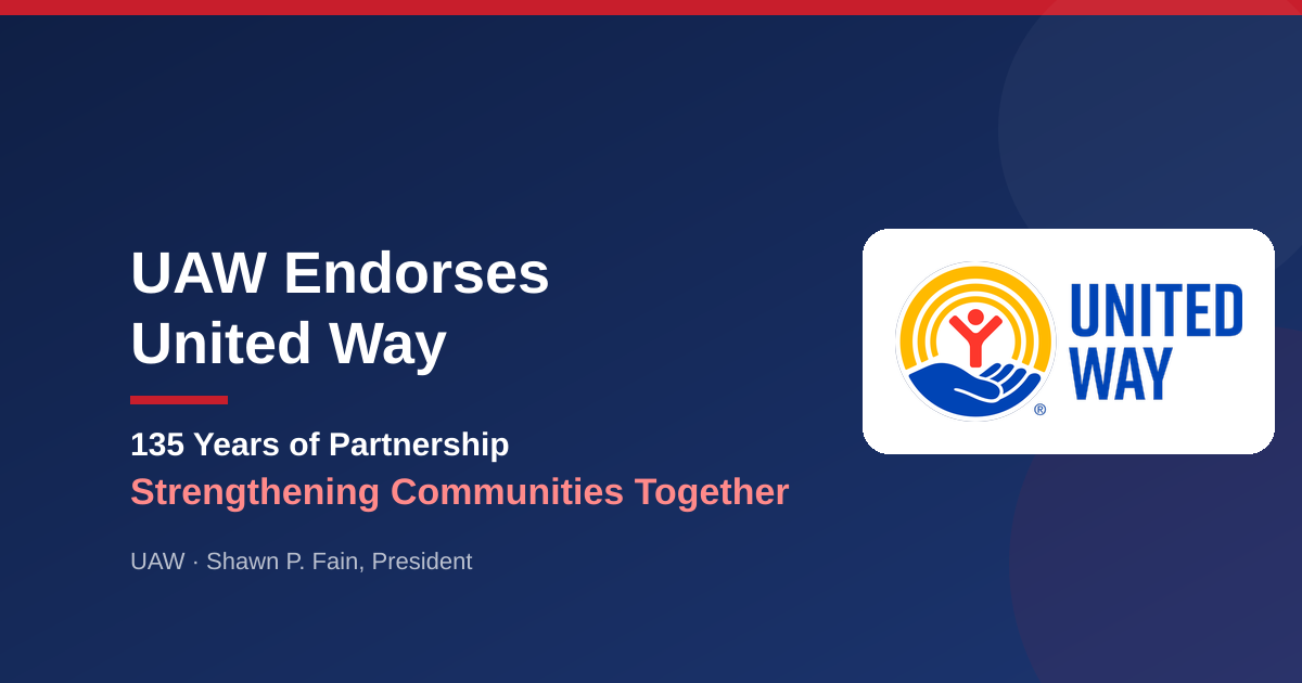 UAW Endorses United Way