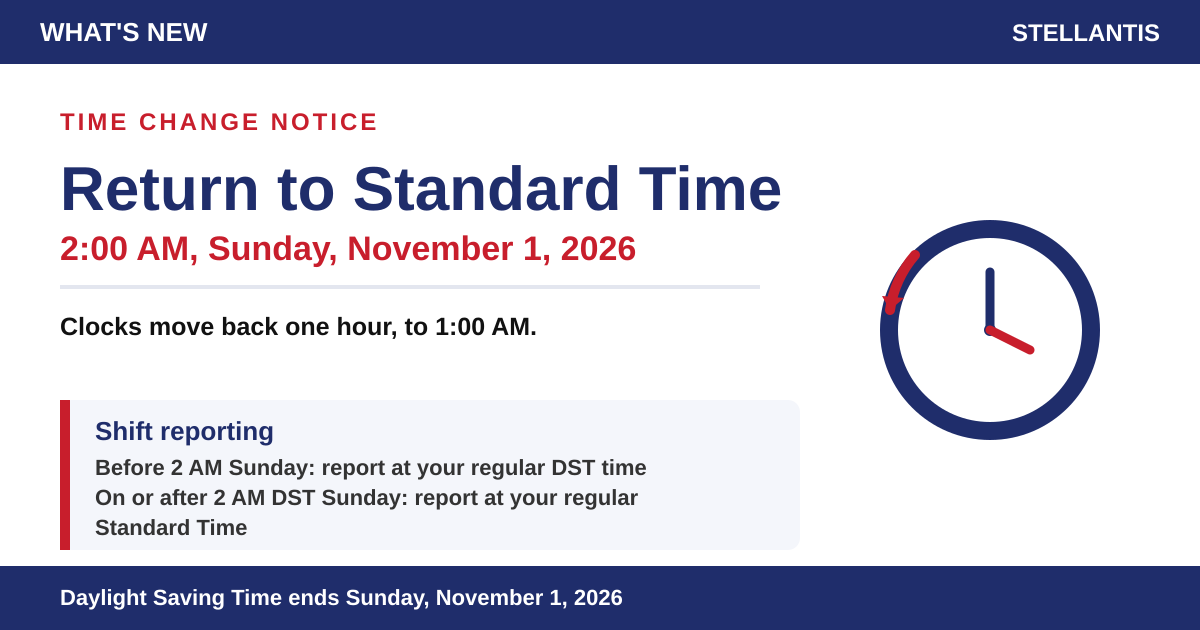 Return to Standard Time