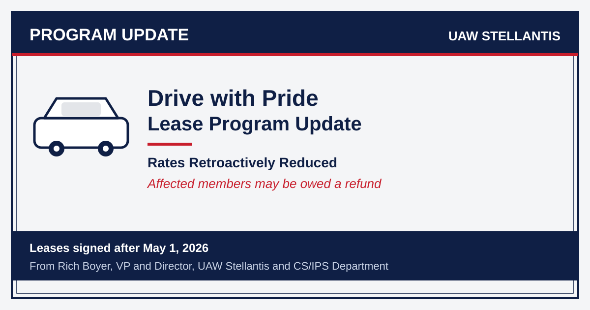 Drive with Pride: Company Lease Program Update