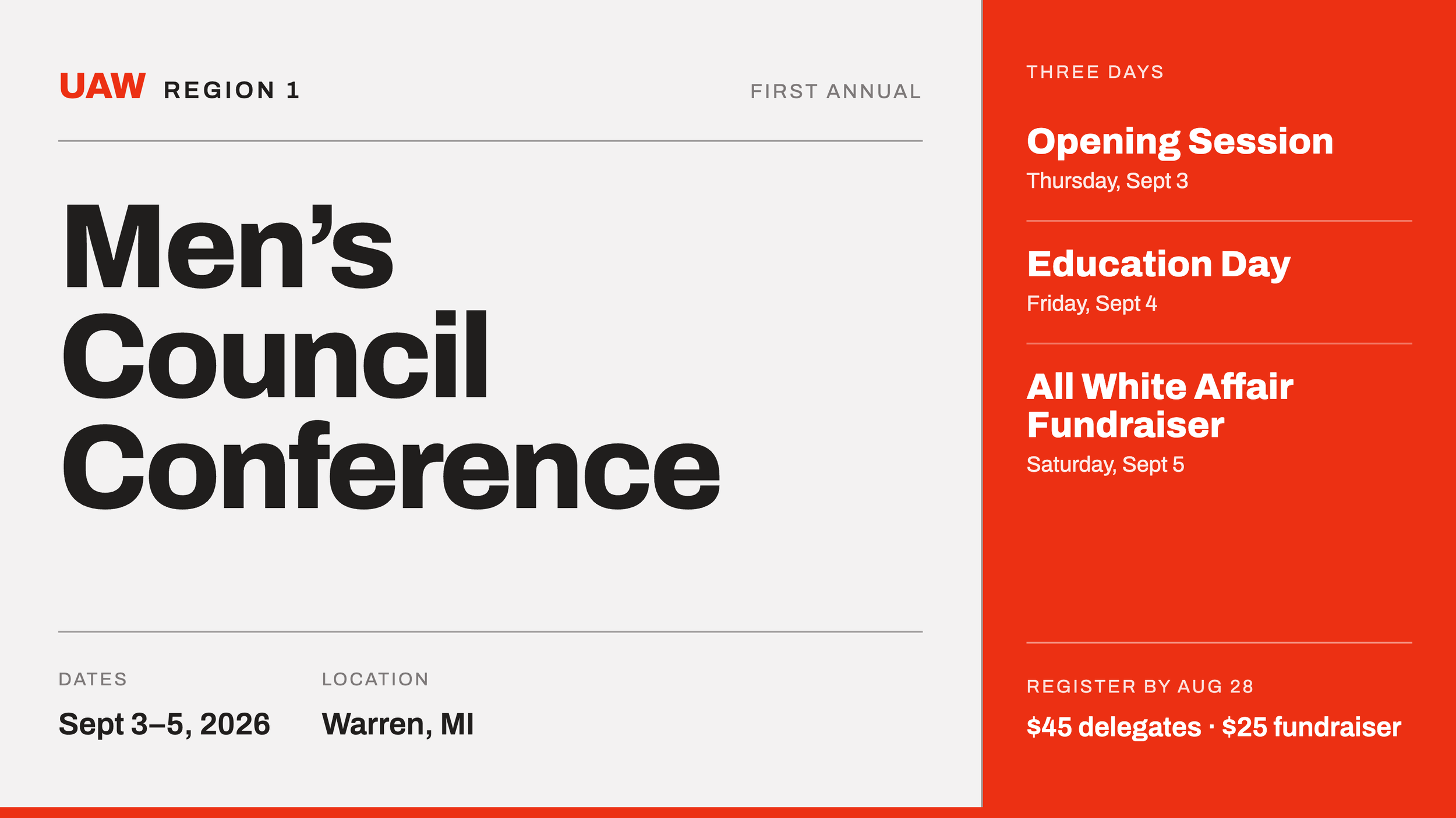 UAW Region 1 Men's Council Conference