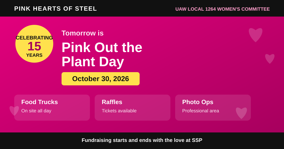 Pink Out the Plant Day: Celebrating 15 Years of Pink Hearts of Steel
