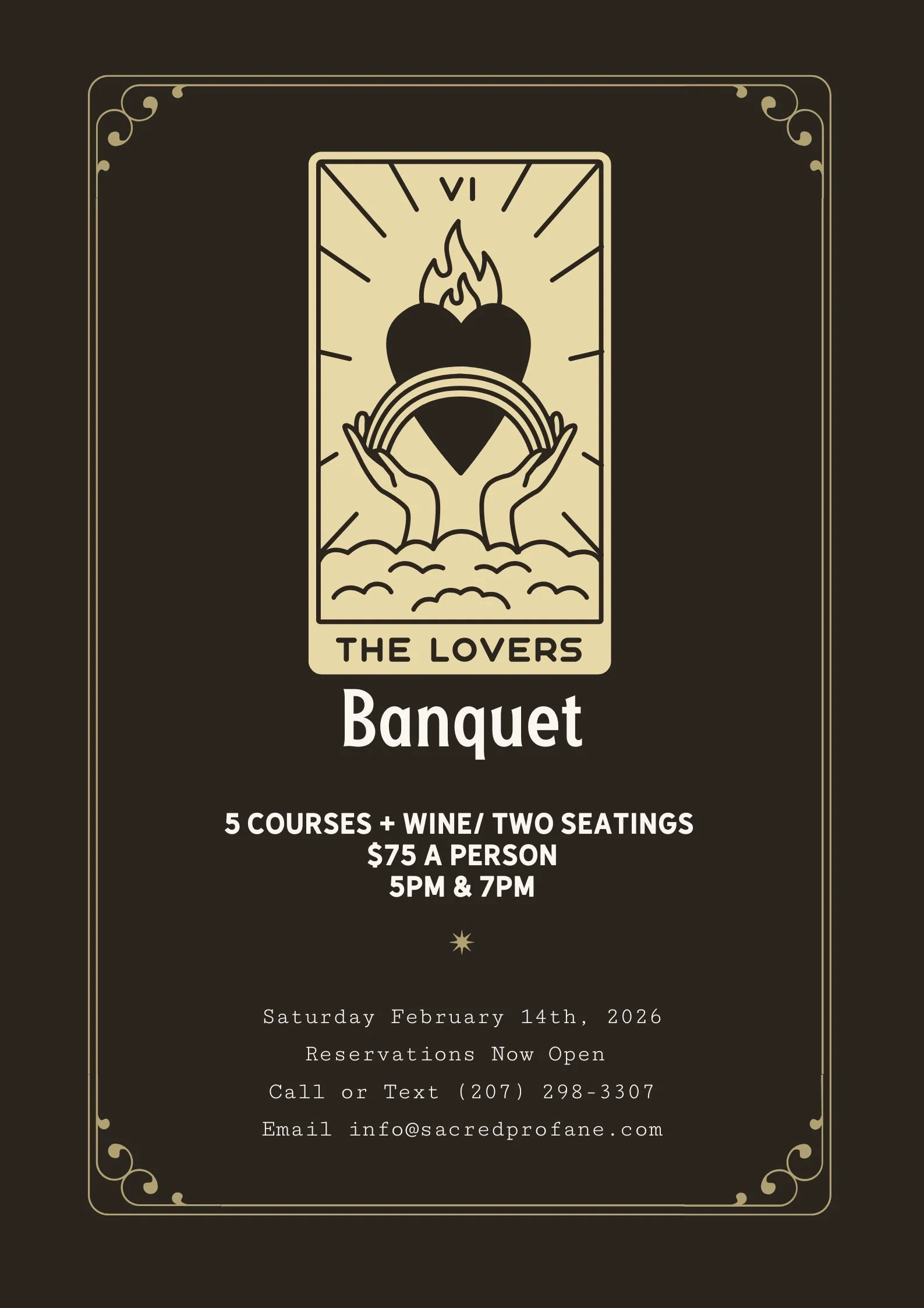 Lovers Banquet- VDAY DINNER