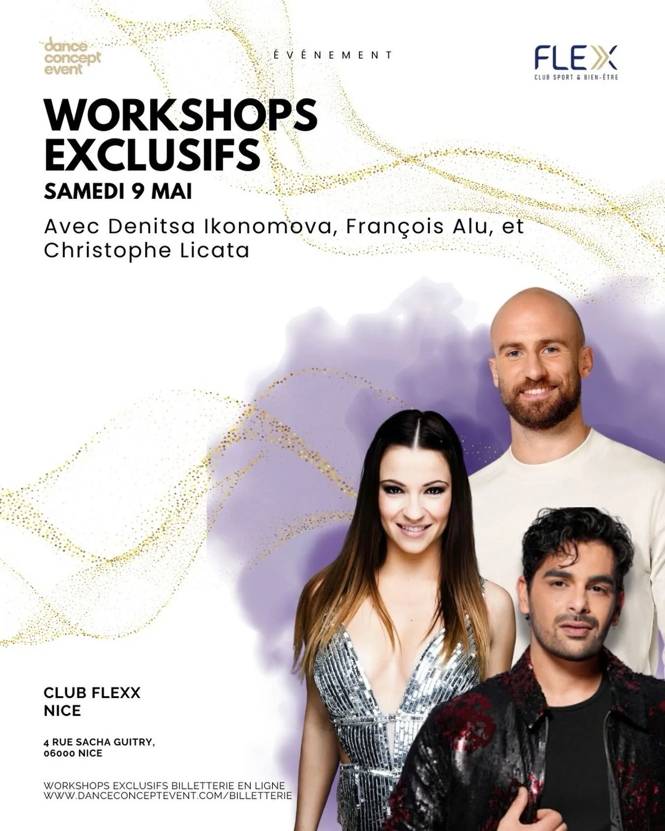 🔥 Nice, on arrive ! 🔥

Le samedi 9 mai, les figures embl&eacute;matiques de la danse vous donnent rendez-vous pour des workshops exclusifs 💃🕺

📍 Nice &ndash; @flexx_nice 

✨ Programme :
14h30 &ndash; 15h45 : Jive avec @denitsaofficiel 
15h45 &nd