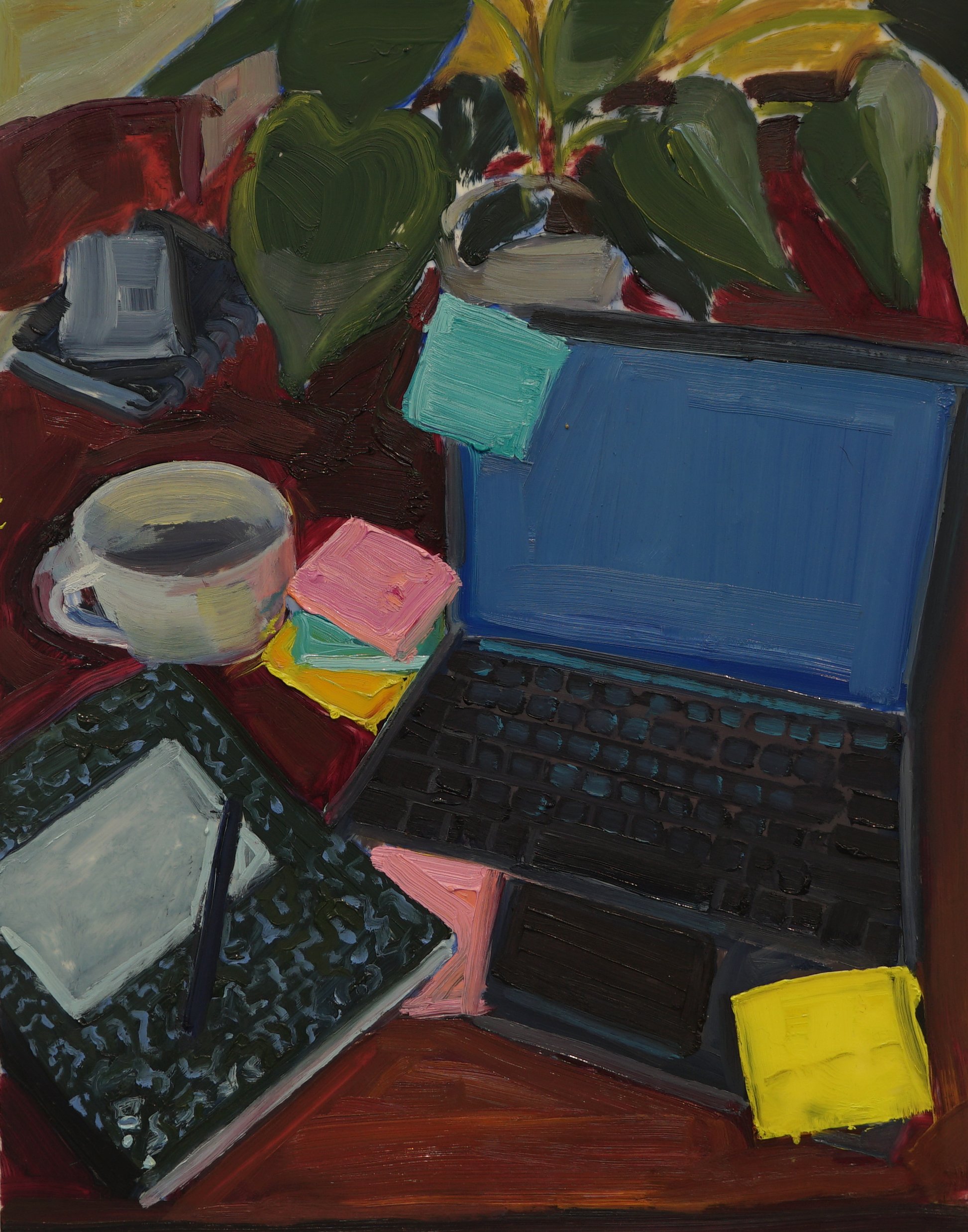 Workspace
15"x11.5"
Oil Paint on Mylar
2022