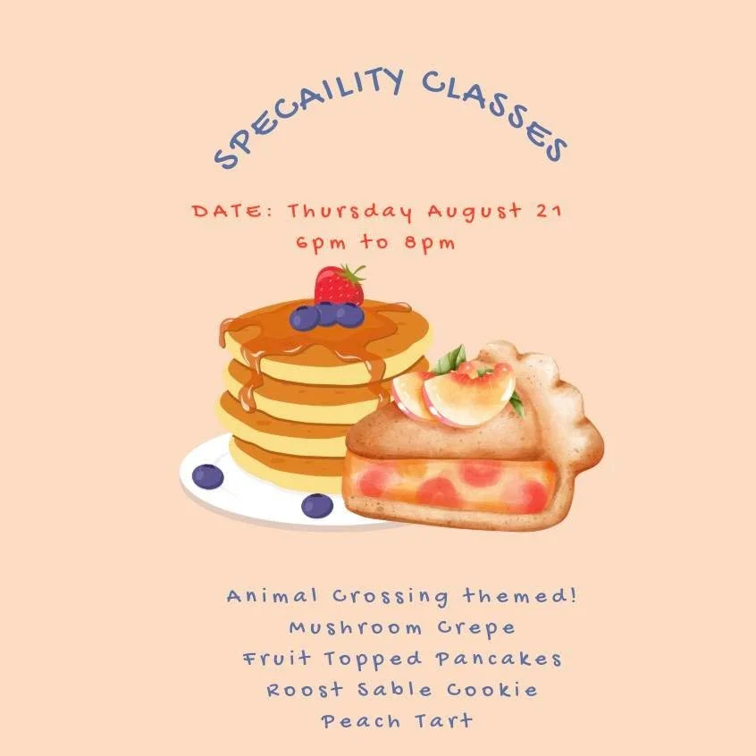Mother Sauces, Animal crossing, Charcuetrie boards... so many fun classes to take at the corpus christi cooking club! Book your class now on our website at www.corpuschristicookingclub.com
