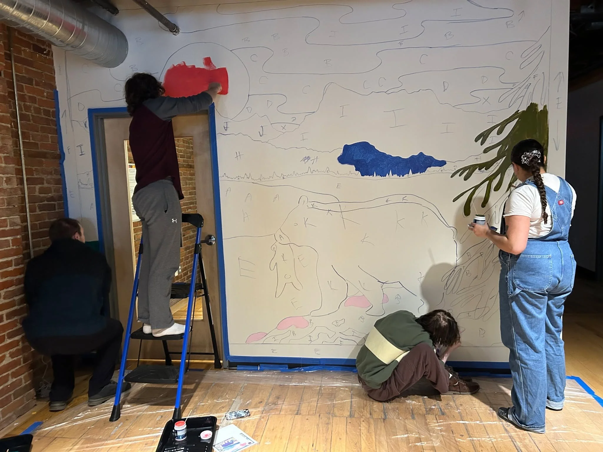 Grateful for the creative energy that flows through every brushstroke — for the hands and hearts who dedicated their energy. This mural is more than paint; it’s a legacy. Be on the lookout for the finished product! #aretetransitions #disc