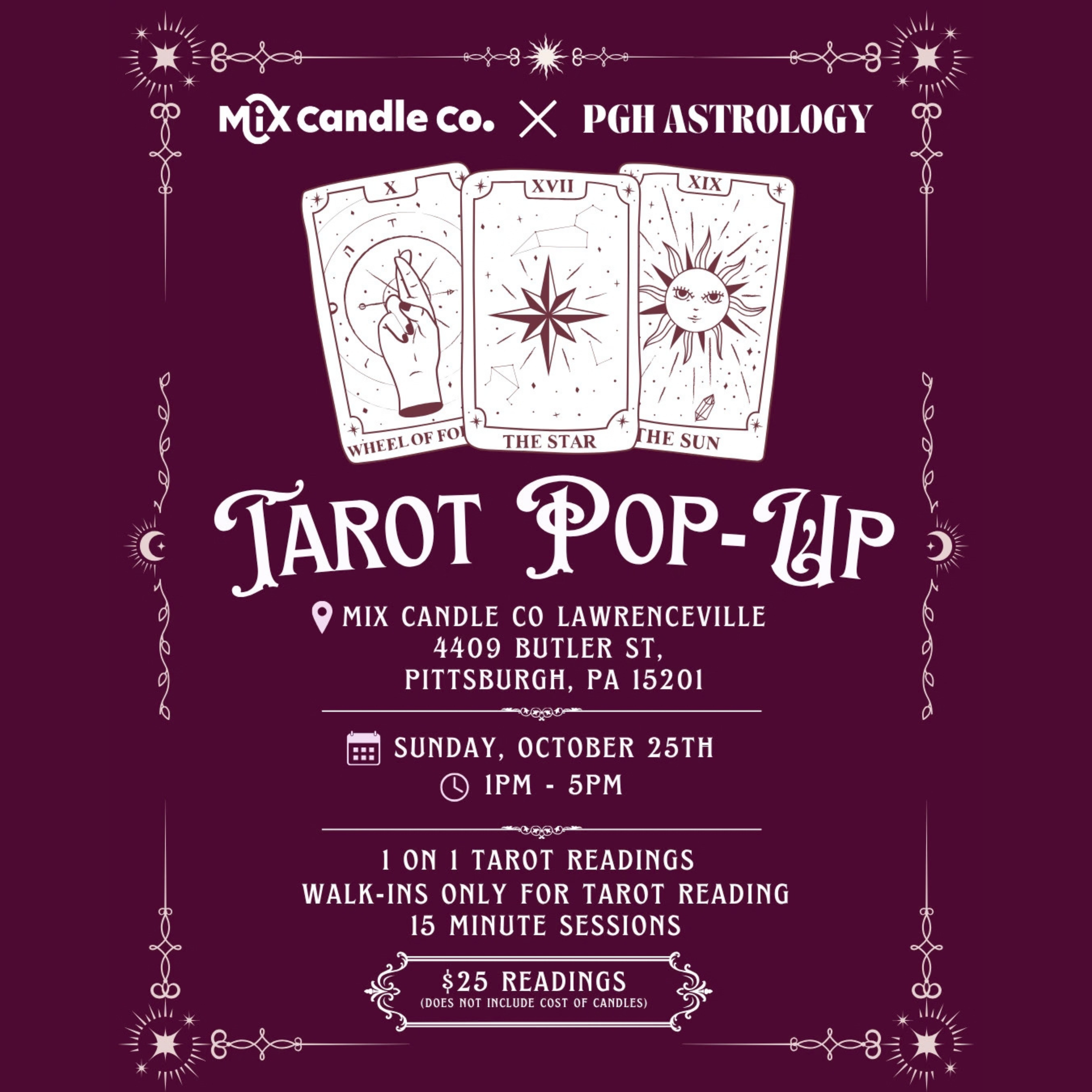 Tarot Pop-Up at Mix Candle Co.