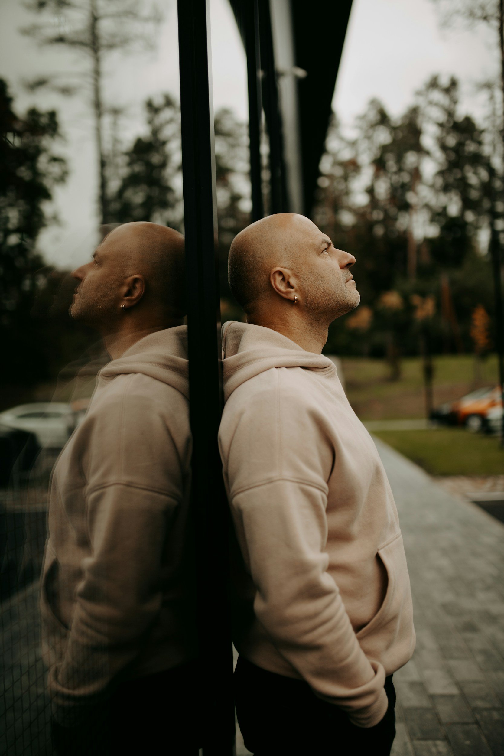 Person experiencing intrusive thoughts common in obsessive compulsive disorder