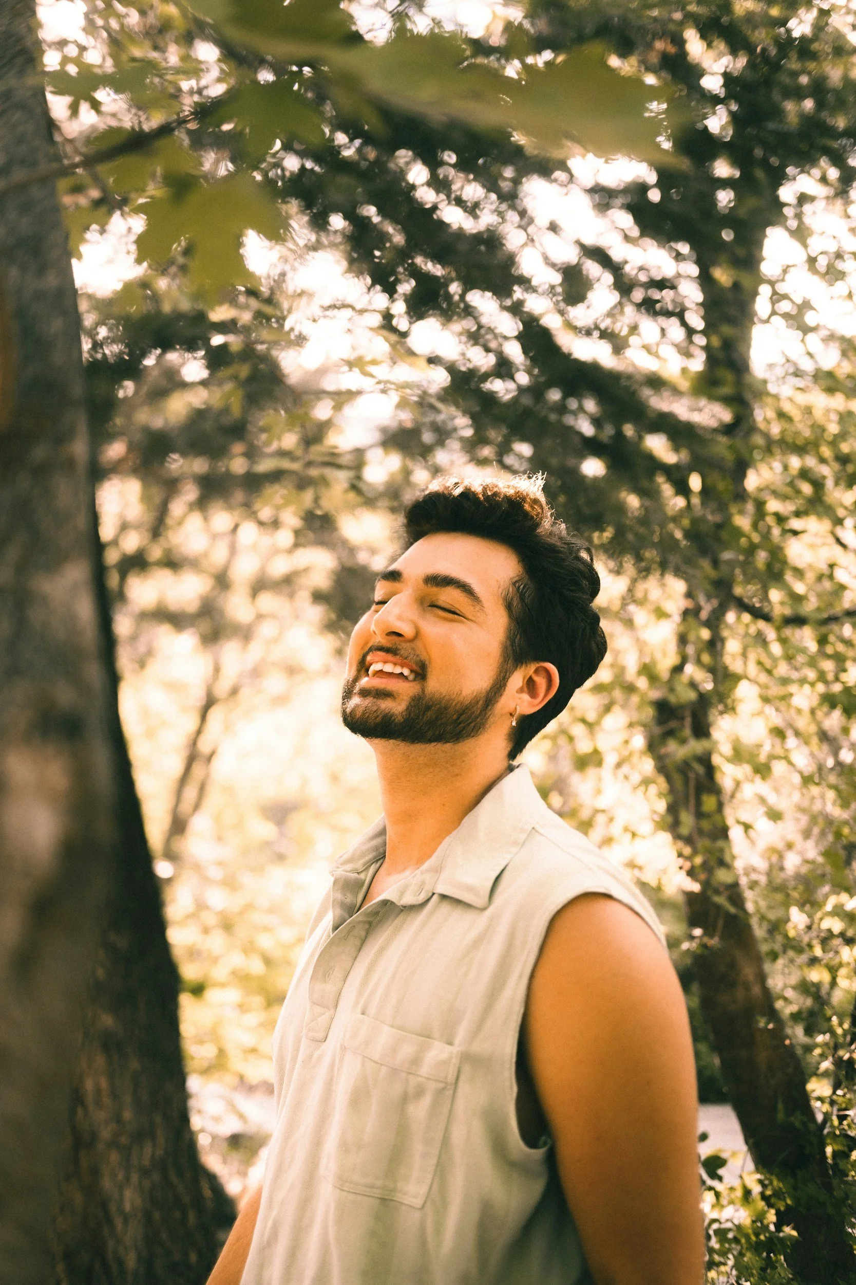 man in sunlight looking content | Finding hope that chronic pain can change over time
