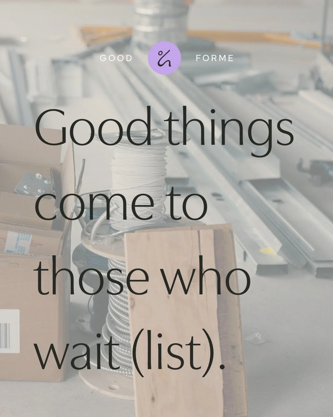 Good things come to those who wait(list), and ours closes soon. Join for first access to founding memberships and a seat at our pre-opening classes. Link in bio.