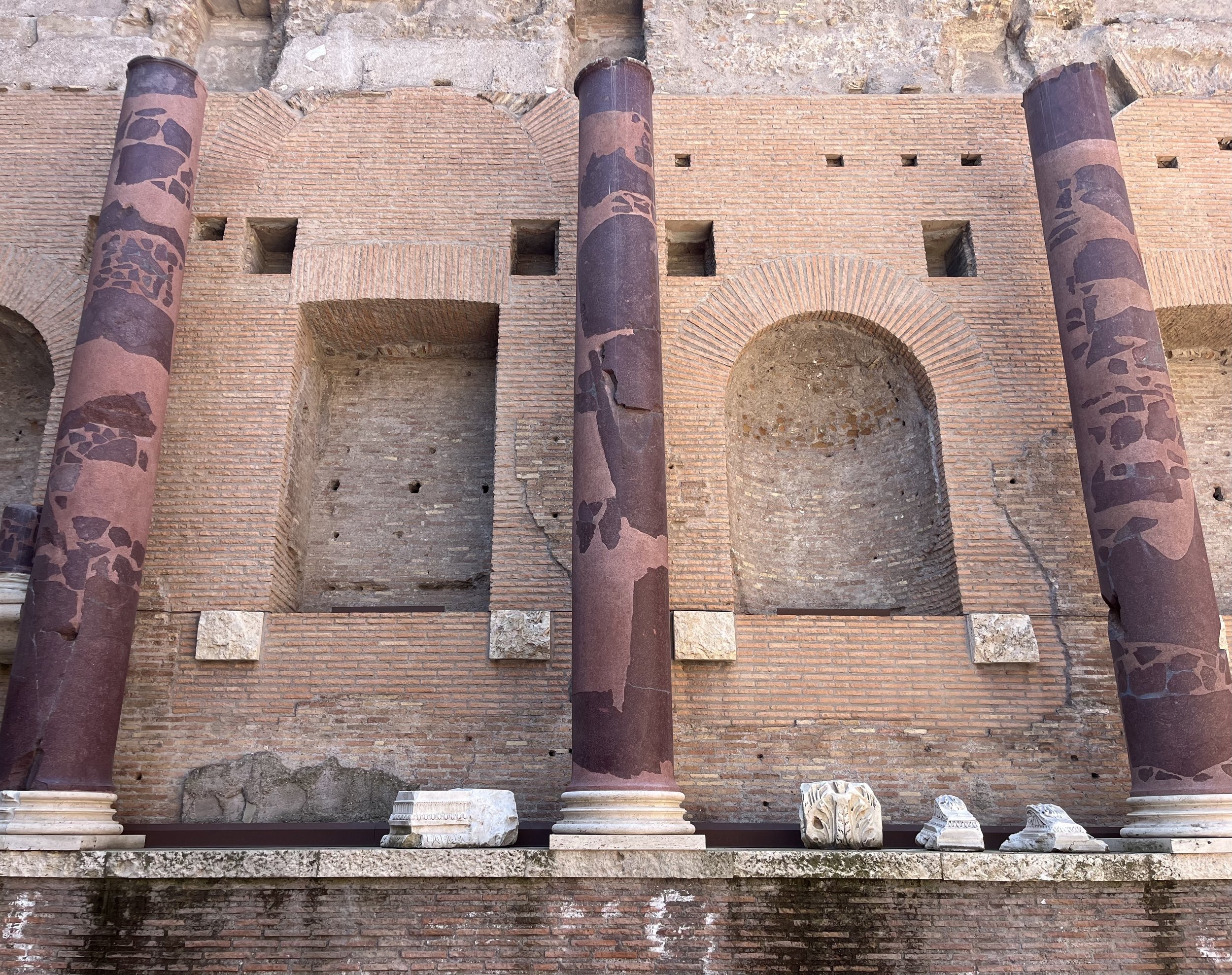 Porphyry columns. Photographed by Lucy Martin.