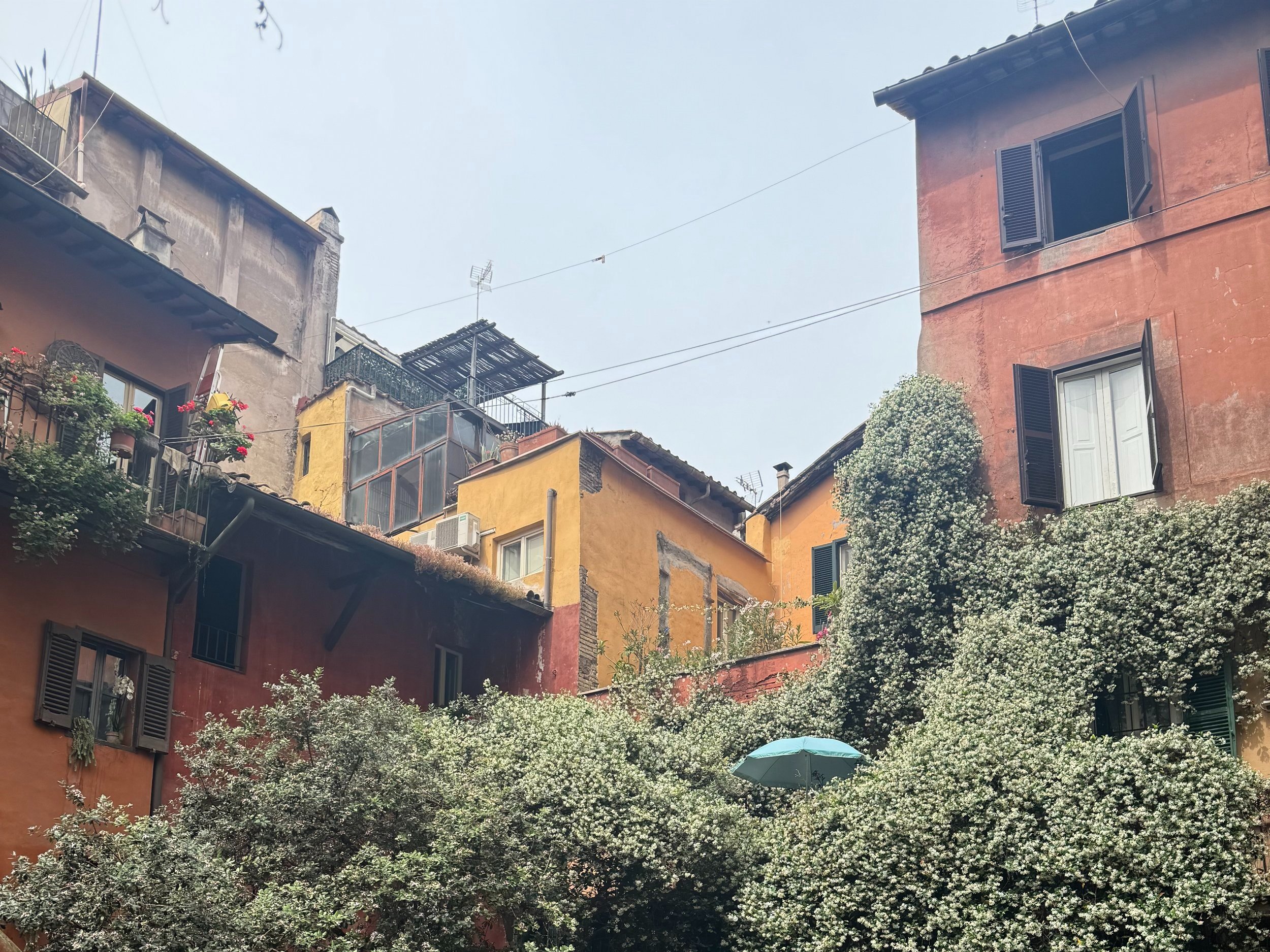 Medieval-era housing and courtyard, still occupied by residents today. Photographed by Peter Ankerberg.