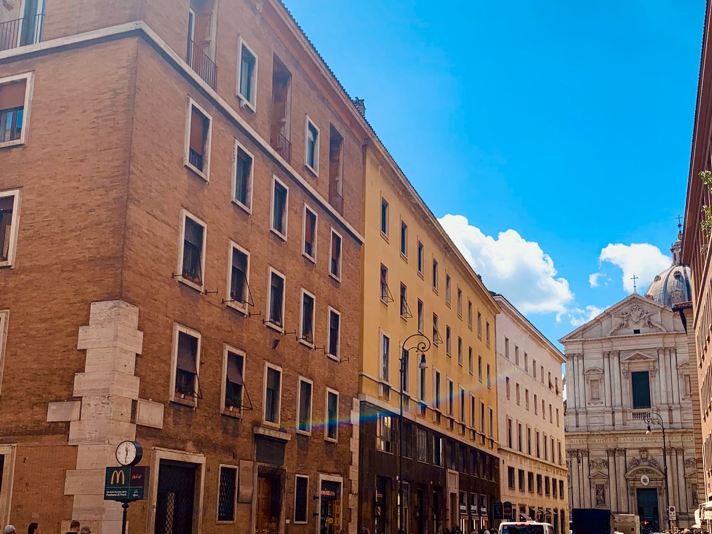 Fascist-era buildings leading to the basilica of Sant'Andrea della Valle. Photographed by Reid Graham.