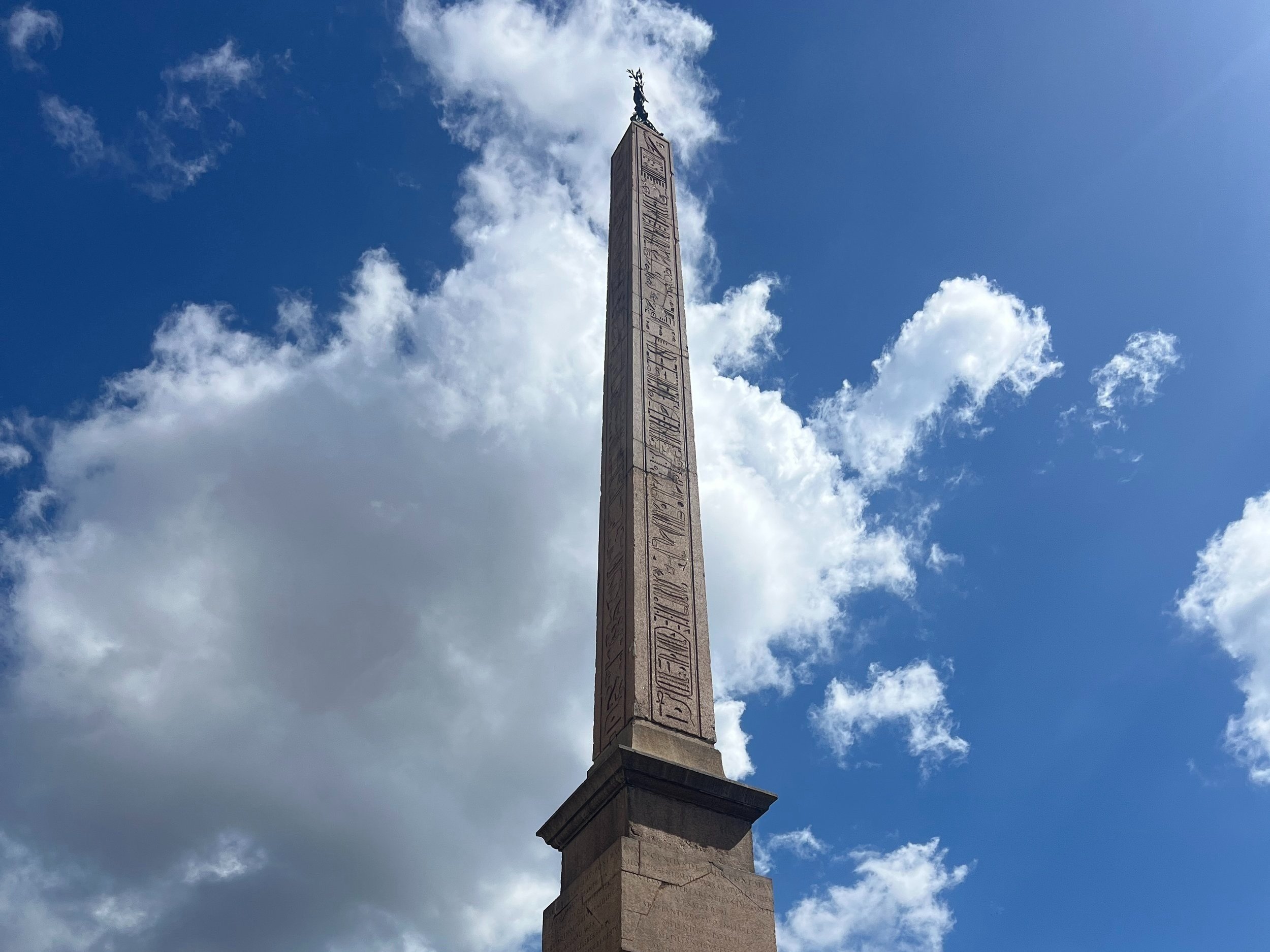 Obelisk of Piazza Navona, raised by Pope Innocent X. Photographed by Makenna Karst.
