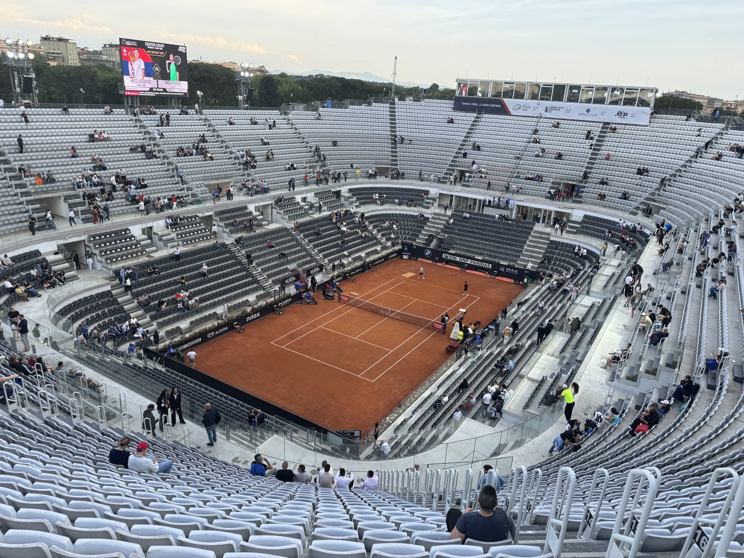 Italian Open tennis matches being held at the Foro Italico. Photographed by Makenna Karst.