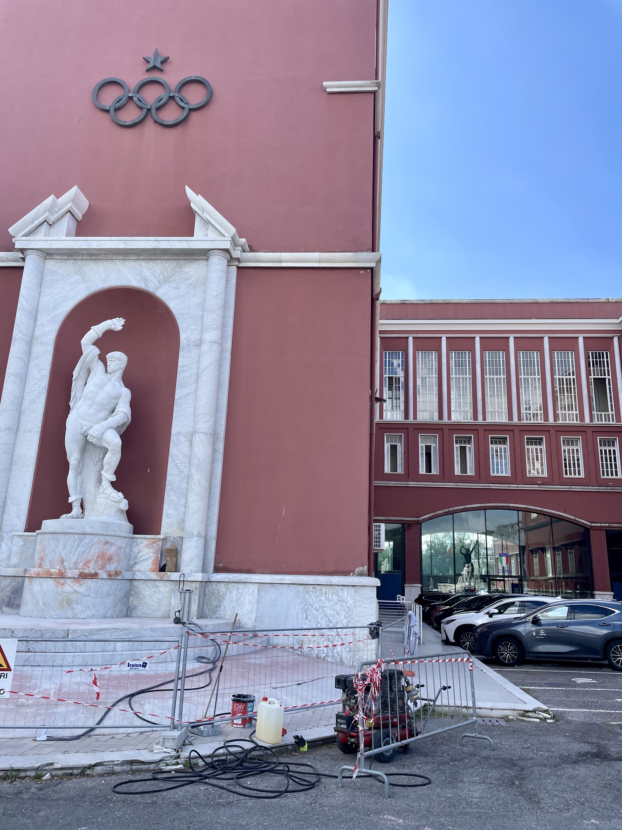 Administrative buildings and training center of the Foro Italico. Photographed by Erin Hobbs.
