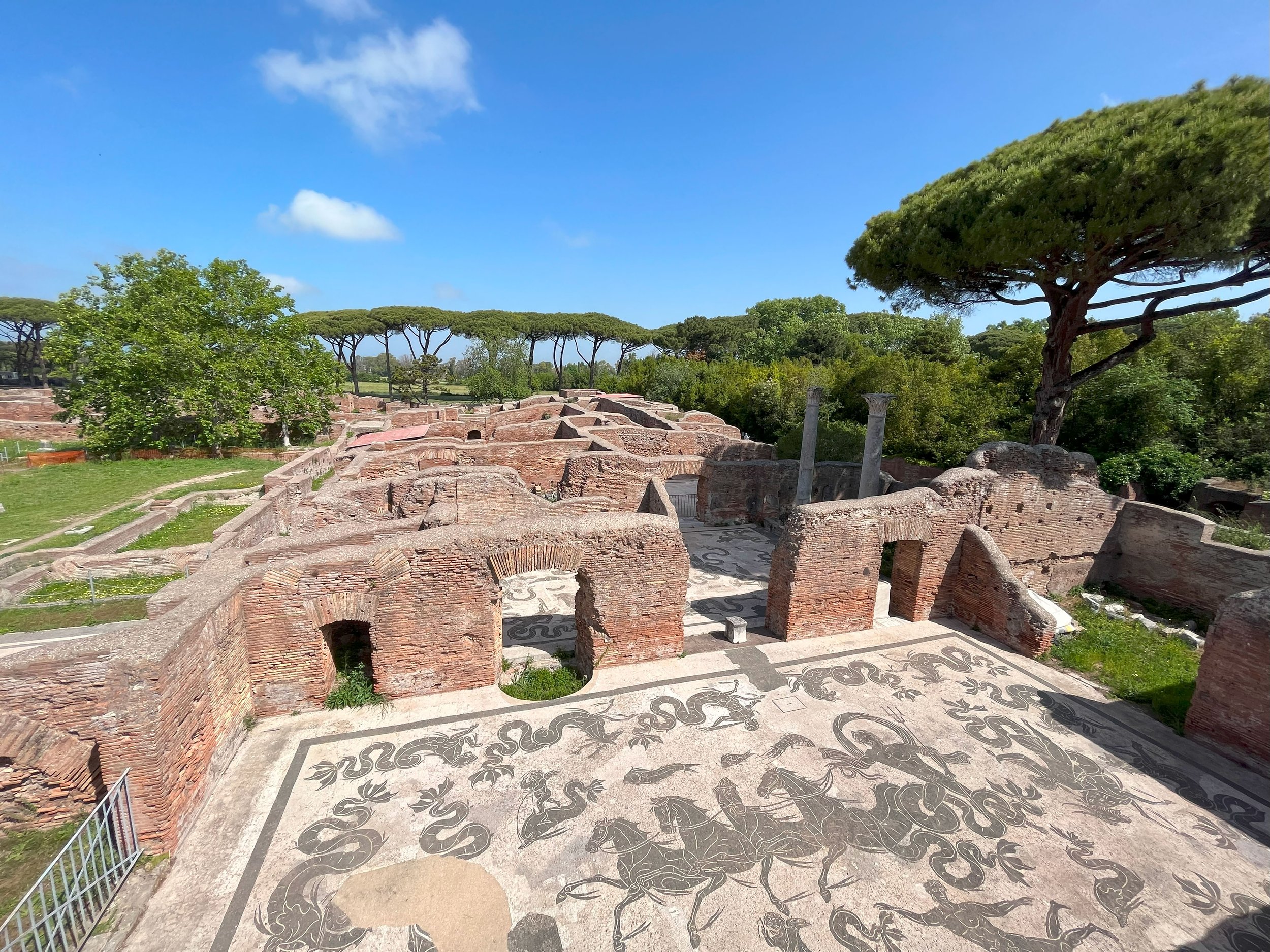 Bath house mosiacs at Ostia Antica. Photographed by Luke Lynch.