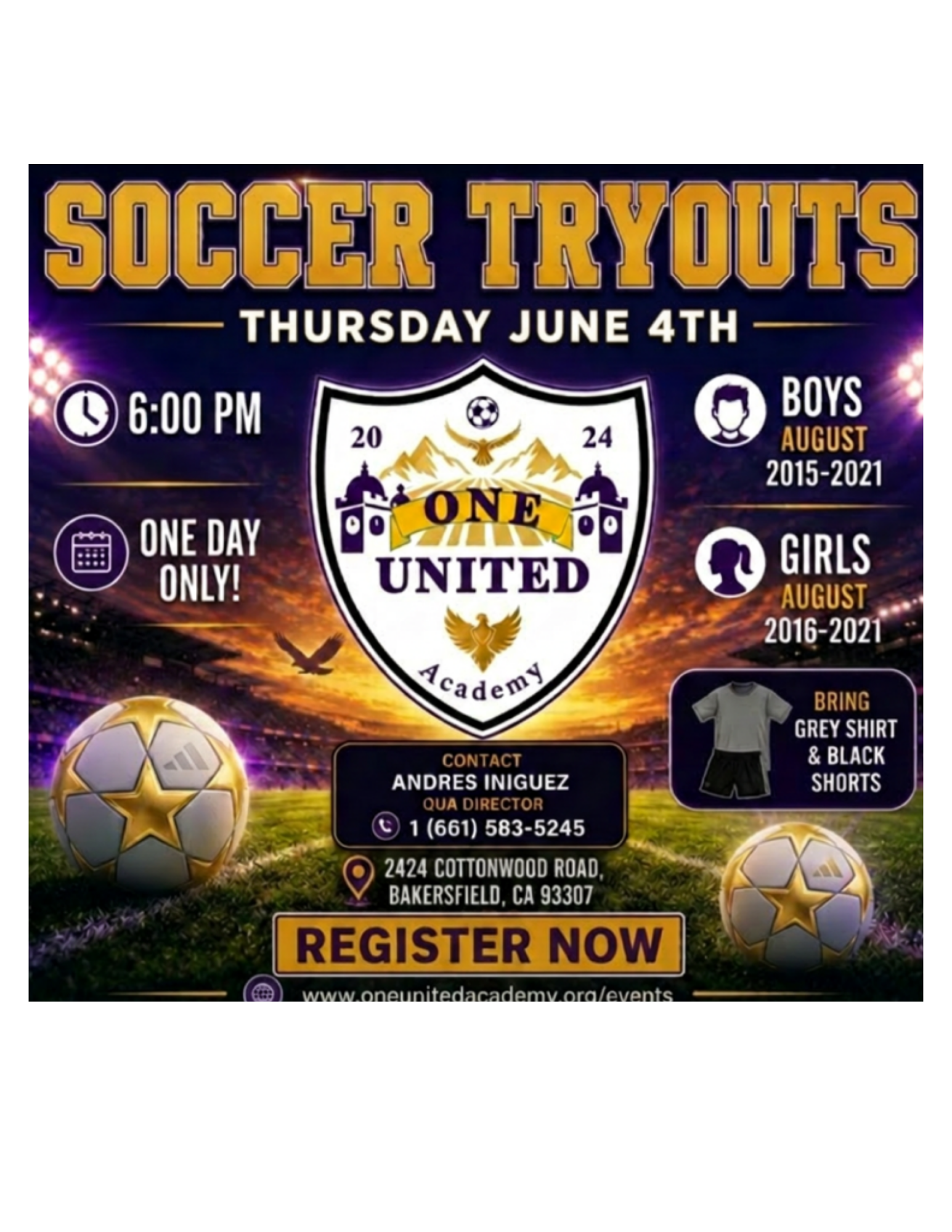 OUA Soccer Tryouts