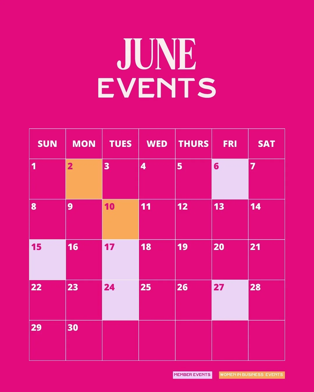 Who&rsquo;s ready for some fun events this June? ☀️

Let us know in the comments what you are most excited for. Register in the member portal!

 #TheFount #FountAndFlourish #CoWorking #WomenSupportingWomen #Community