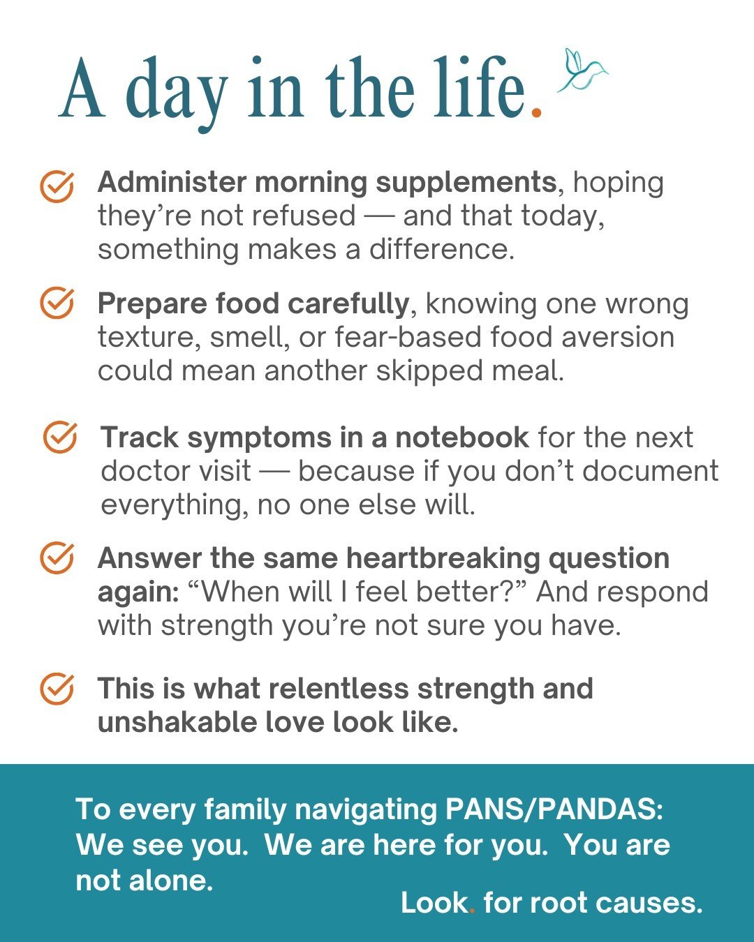 PANS/PANDAS caregivers are carrying more than most could imagine &mdash; and they shouldn't have to do it alone.
Join us in raising awareness, supporting families, and pushing for better diagnosis and treatment.

🔁 Share this post
🧡 Donate if you c
