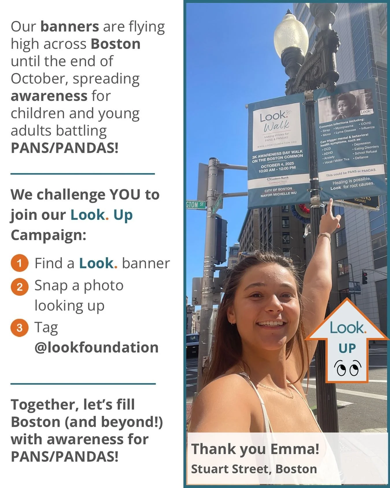 Have you seen them yet?
The Look. banners are flying high across Boston &mdash; on Charles Street, Washington &amp; Stuart near Tufts Medical, stretching down the middle of Cambridge Street from Mass General to City Hall Plaza and along Tremont Stree