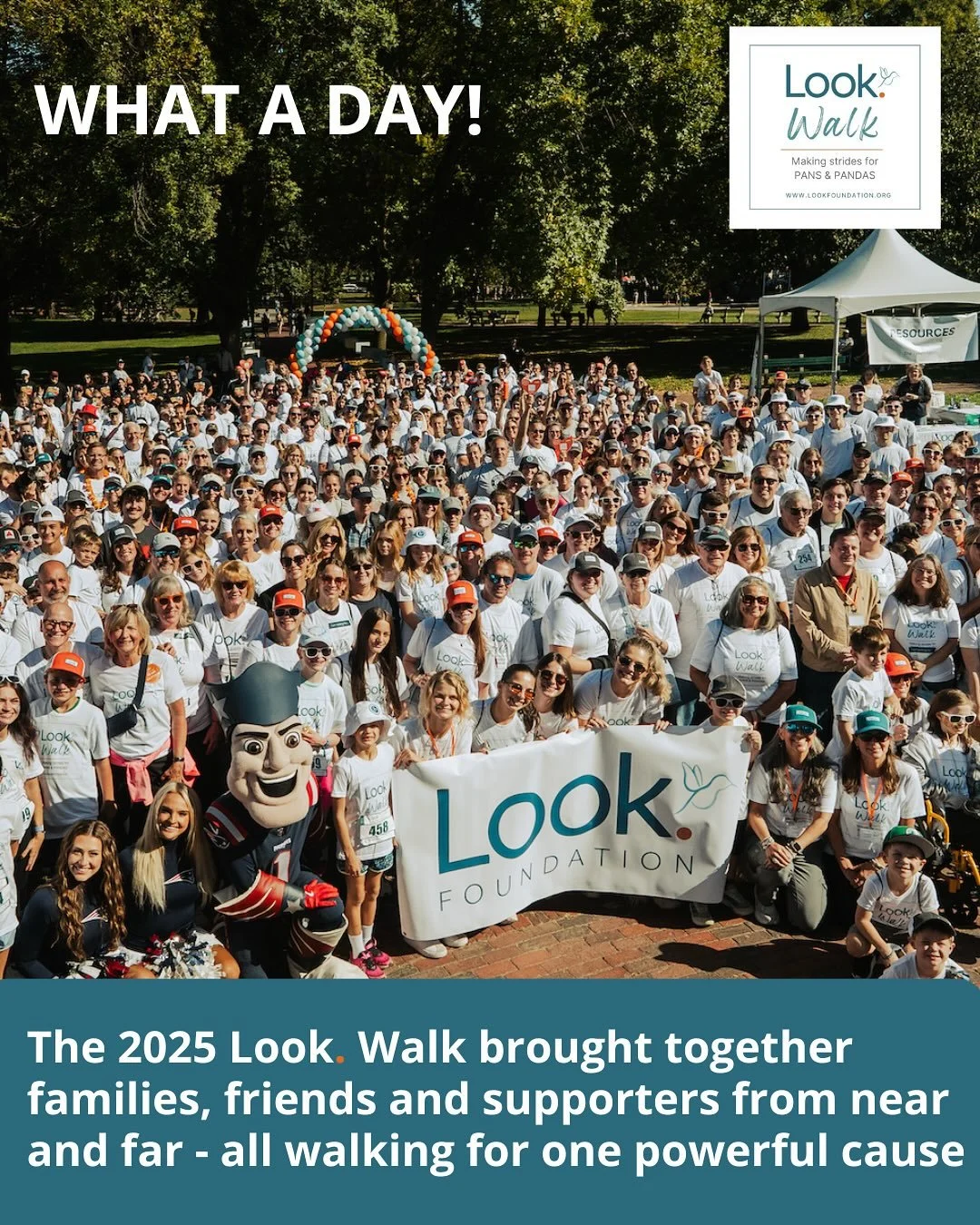✨ What a day to remember! From Boston to beyond, the 2025 Look. Walk united families, friends, and supporters in one powerful movement for children and young adults battling PANS/PANDAS. Every step, every story, and every smile moved us closer to cha