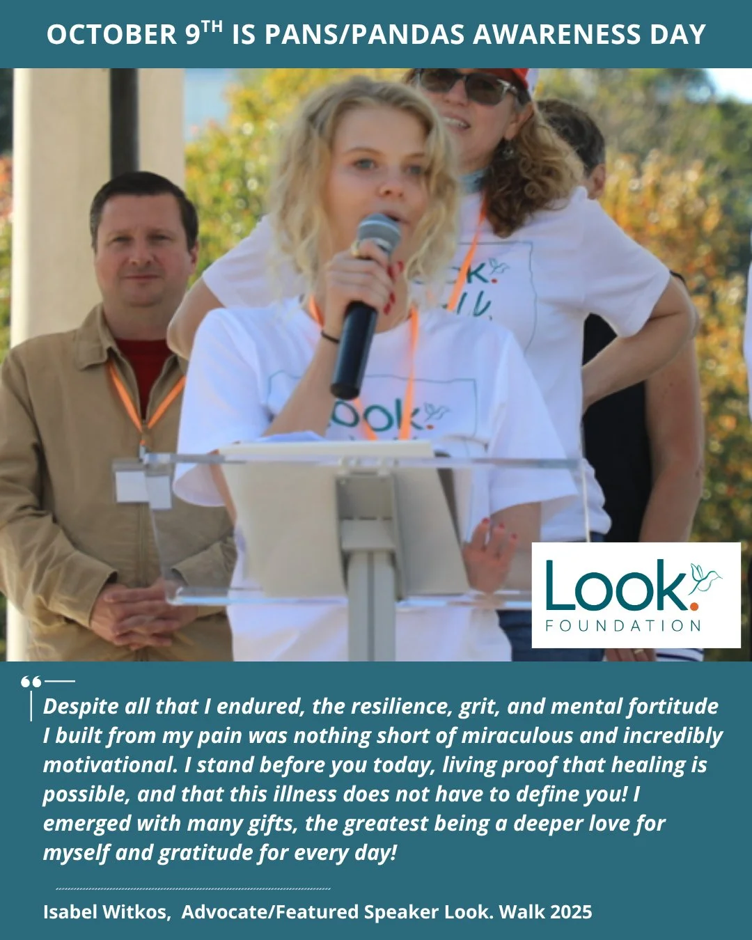 Today, on PANS/PANDAS Awareness Day, we share Izzy&rsquo;s story - a powerful reminder that healing is possible, and hope is real. 🧡
Her journey embodies resilience, courage, and the strength of every child, young adult, and family fighting for answ