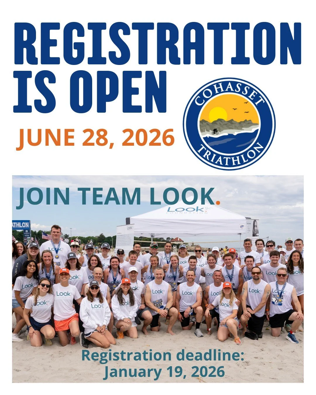 📣 Registration is NOW OPEN! 🏃&zwj;♀️🏊&zwj;♂️🚴&zwj;♂️
 Join Team Look. for the 2025 Cohasset Triathlon and race for a reason!
Whether you're a seasoned athlete or a total beginner, this day is all about hope, fun, and community &mdash; all while r