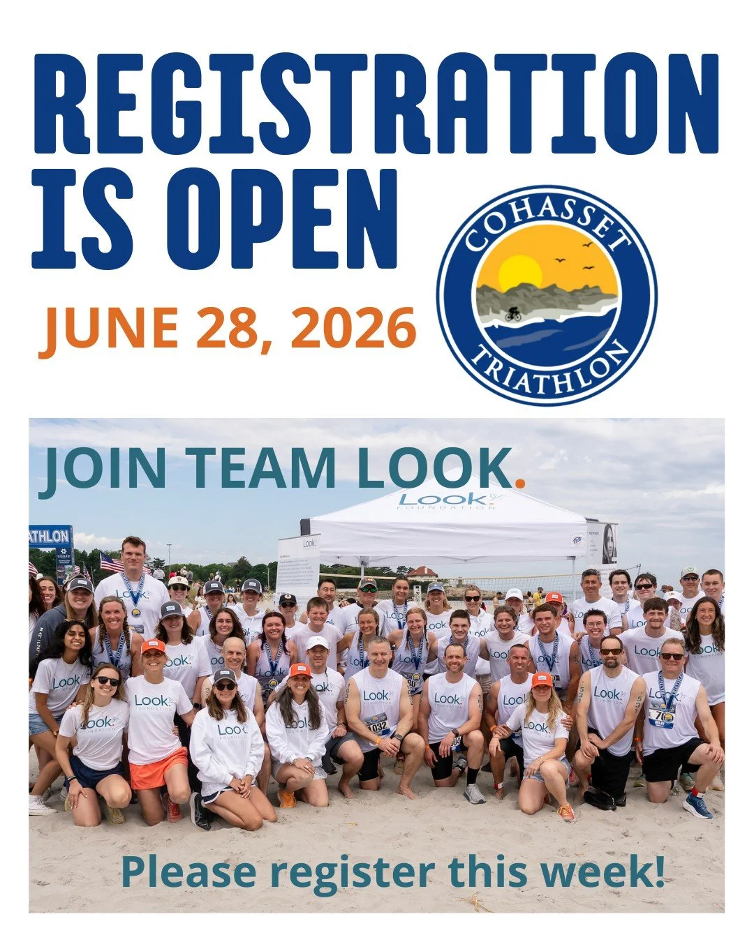 📣 Registration is NOW OPEN! 🏃&zwj;♀️🏊&zwj;♂️🚴&zwj;♂️
 Join Team Look. for the 2025 Cohasset Triathlon and race for a reason!
Whether you're a seasoned athlete or a total beginner, this day is all about hope, fun, and community &mdash; all while r