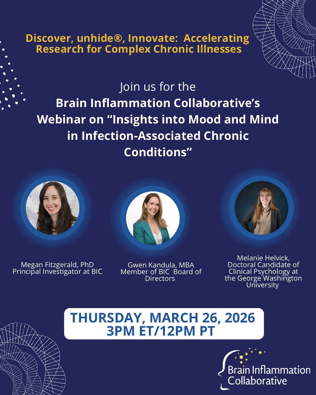 Mood changes aren&rsquo;t always &ldquo;just mental health." Sometimes they're rooted in infection and inflammation. 🧠

Join @braininflammationcollab's webinar on March 26 to explore how conditions like PANS, Long COVID, ME/CFS, and Chronic Lym
