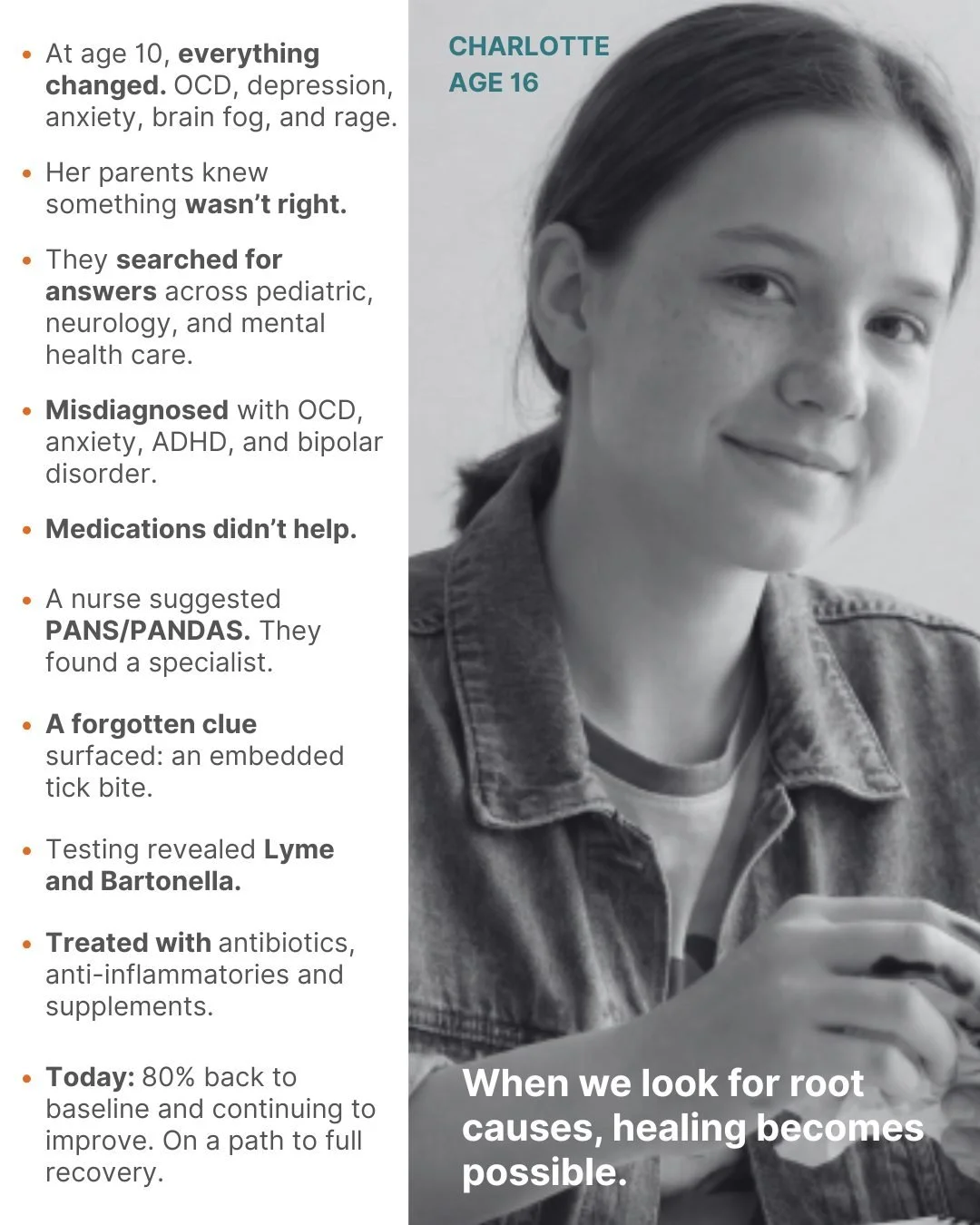 At 10 years old, everything changed for Charlotte.

What looked like OCD, anxiety, and depression turned out to be something deeper. After years of searching, misdiagnoses, and treatments that didn&rsquo;t help, her family finally found answers: PANS