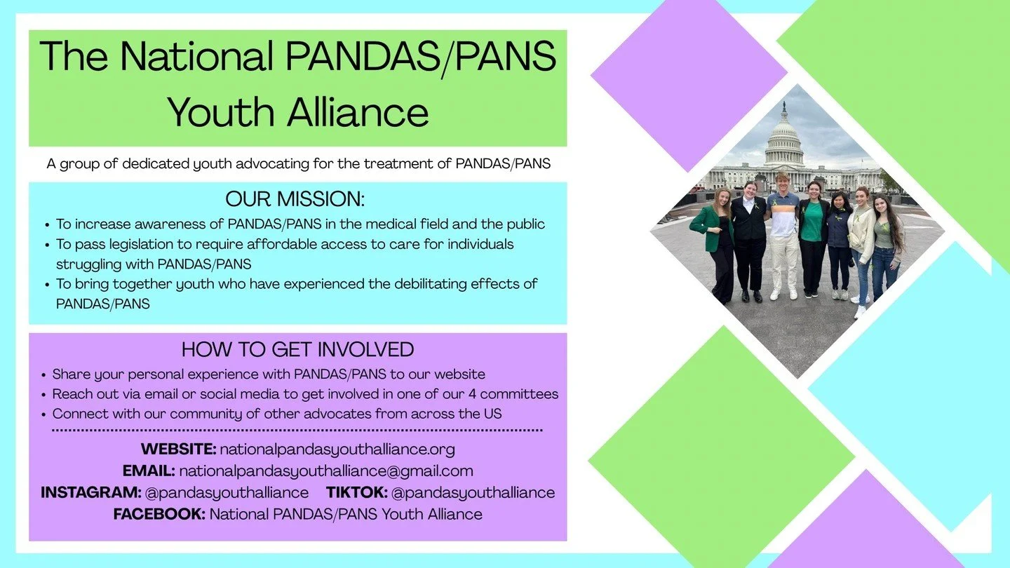 Have lived experience or a loved one with PANDAS/PANS? Want to make a difference? The National PANDAS/PANS Youth Alliance (@pandasyouthalliance) is bringing together young advocates from across the U.S. to raise awareness, push for accessible care, a