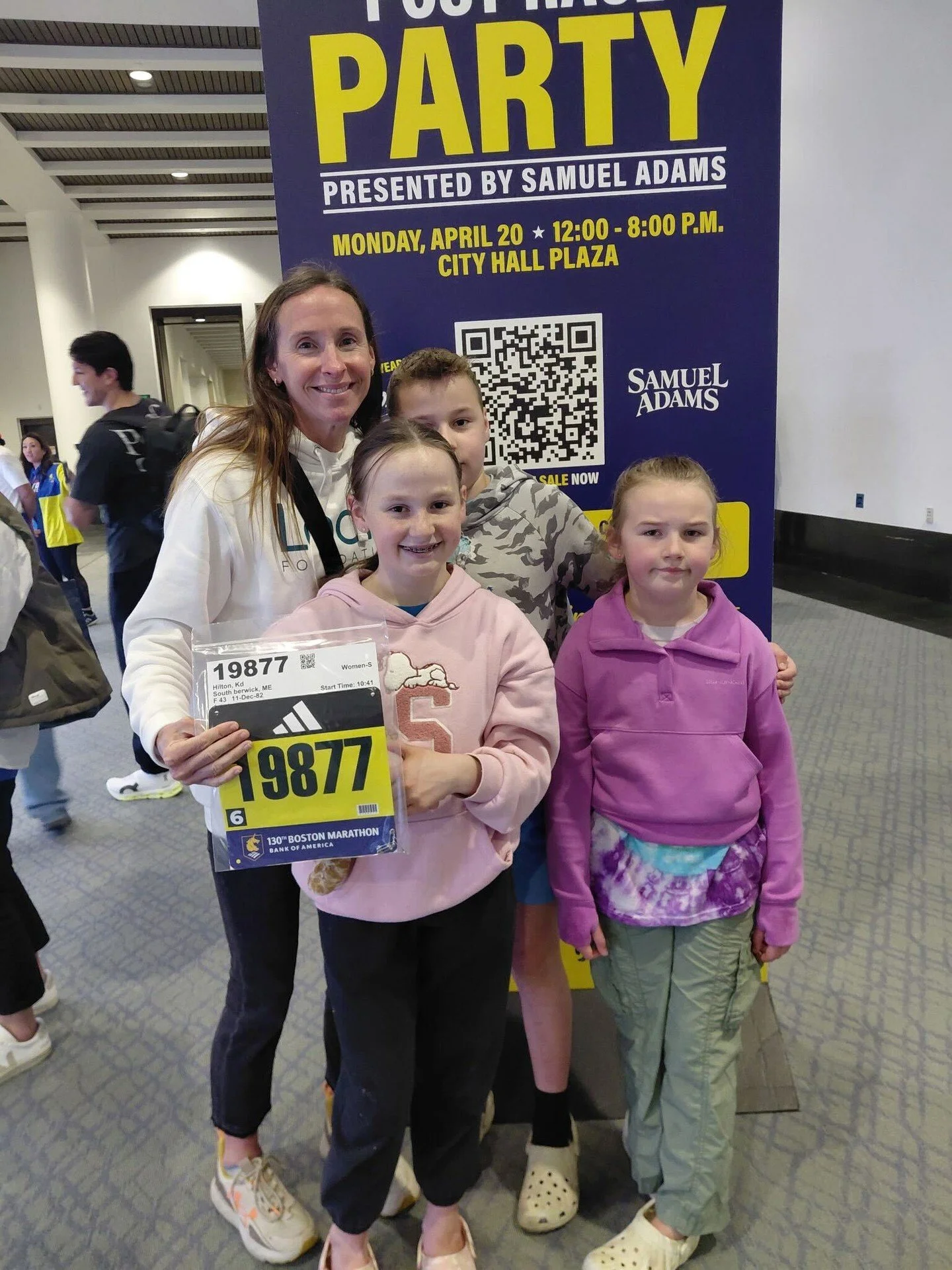 Team Look. (KD, Travis, Mia &amp; Luca) is ready to take on the @bostonmarathon raising awareness and funds for PANS/PANDAS.

So much fun, celebrating bib pickup day alongside board member Ali McLean and Executive Director Jennifer Vitelli. The excit