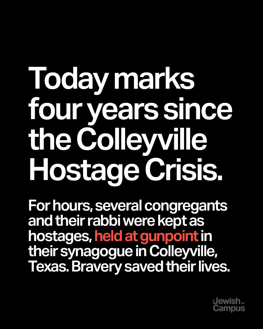 Today marks four years since the Colleyville Hostage Crisis. Let&rsquo;s talk about it.