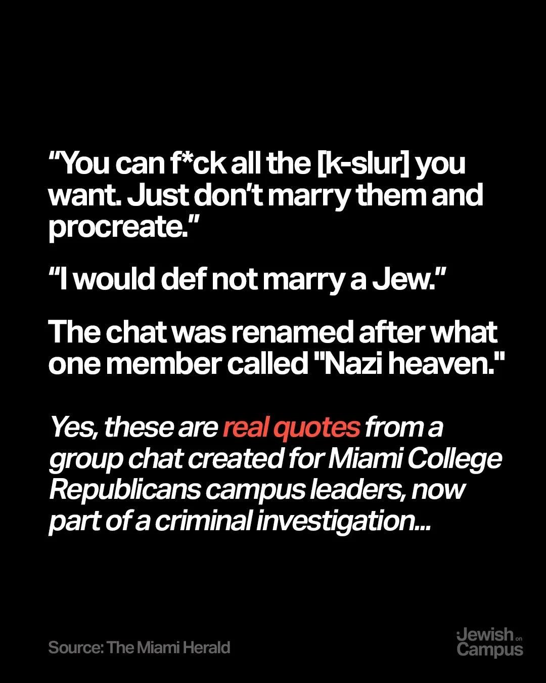 The chairman of Miami-Dade&rsquo;s Republican Party has called for the secretary&rsquo;s resignation. Whether it&rsquo;s on the right or the left, call out antisemitism, wherever you see it.
