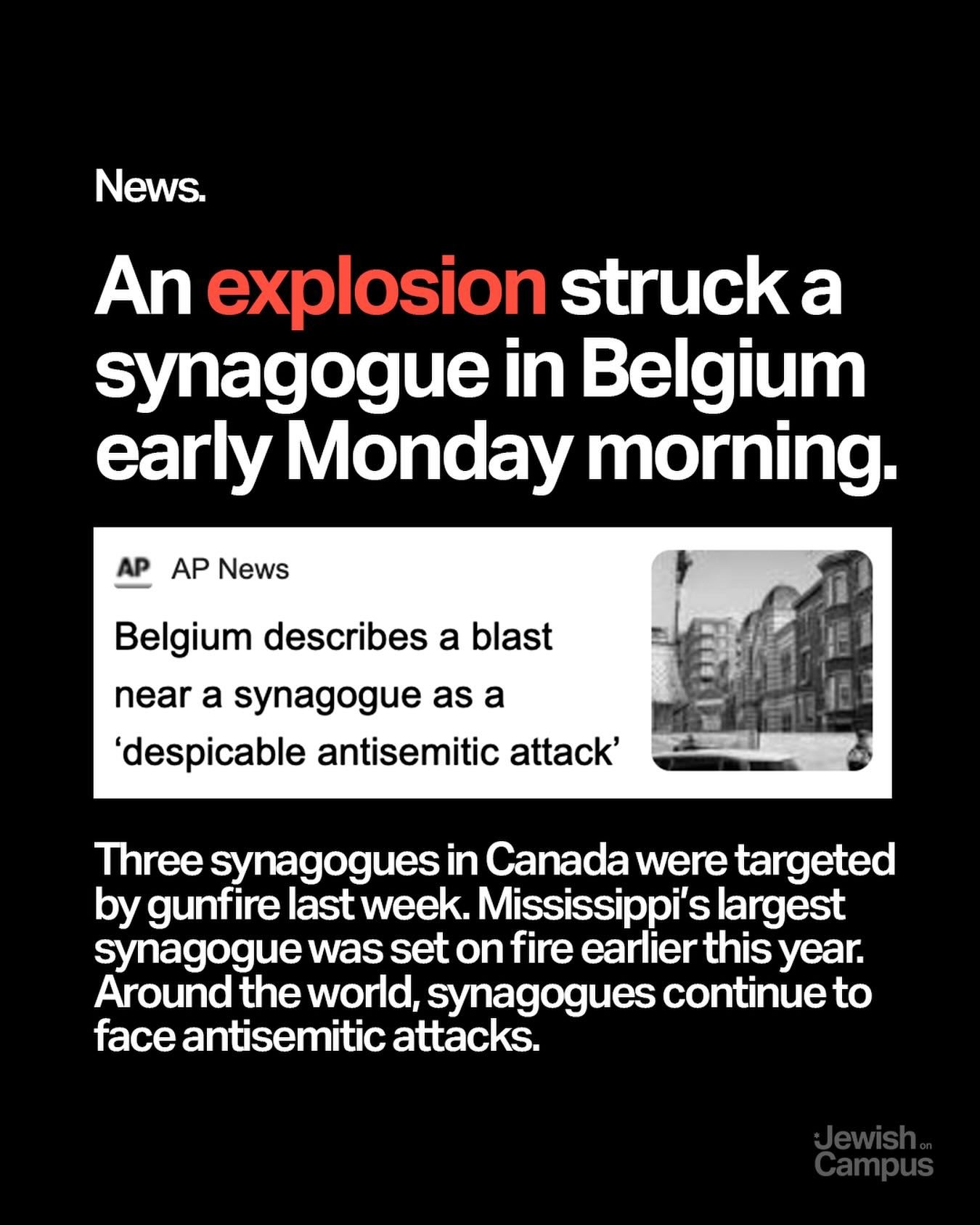 We stand with the Jewish community in Belgium.