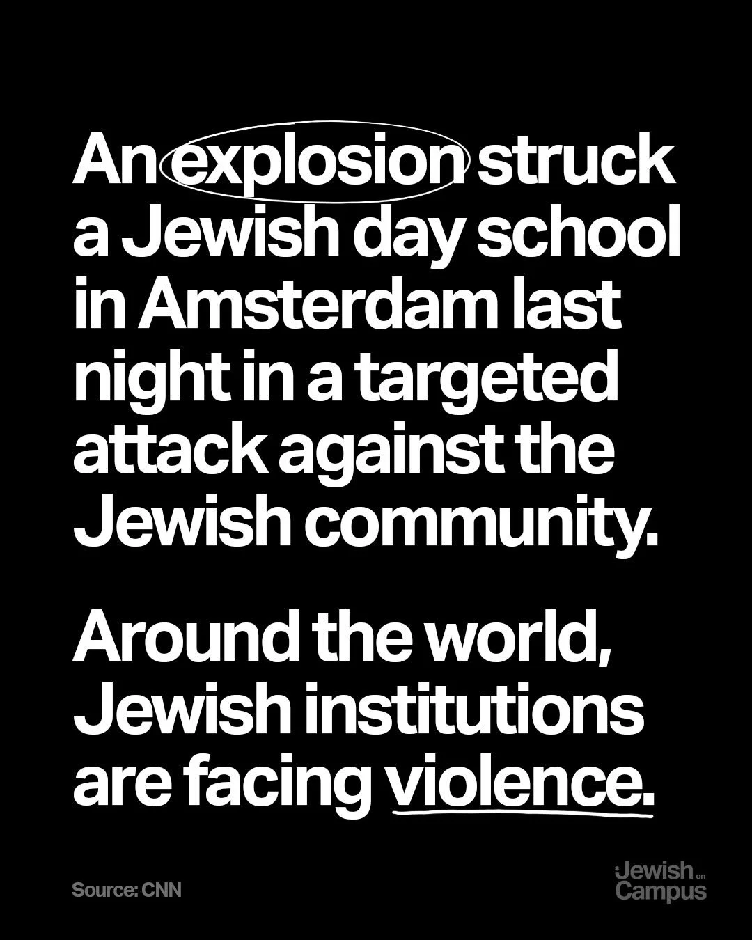 A wave of violence has targeted synagogues and Jewish schools around the world. Say something.