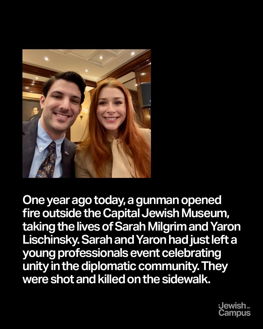 Today, our hearts remain with Sarah and Yaron&rsquo;s families. We recommit to gathering, building bridges, and bringing people together in their memory. May Sarah and Yaron&rsquo;s memories be a blessing.