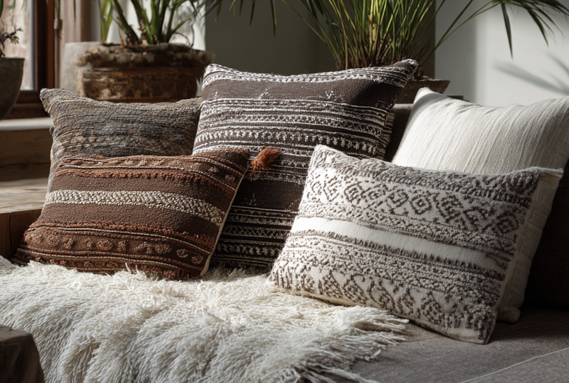 Sierkussens boho buiten