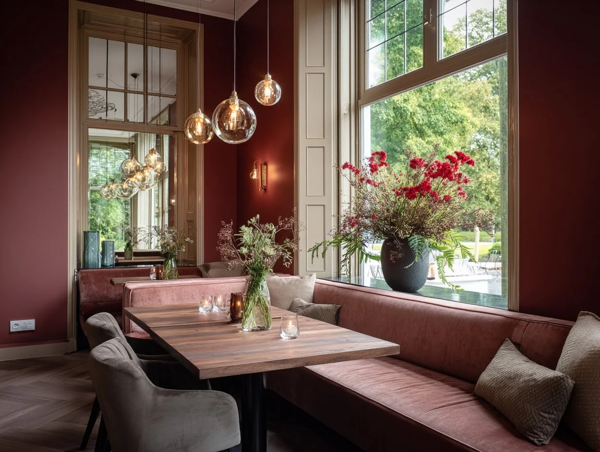 wandbank restaurant kussen