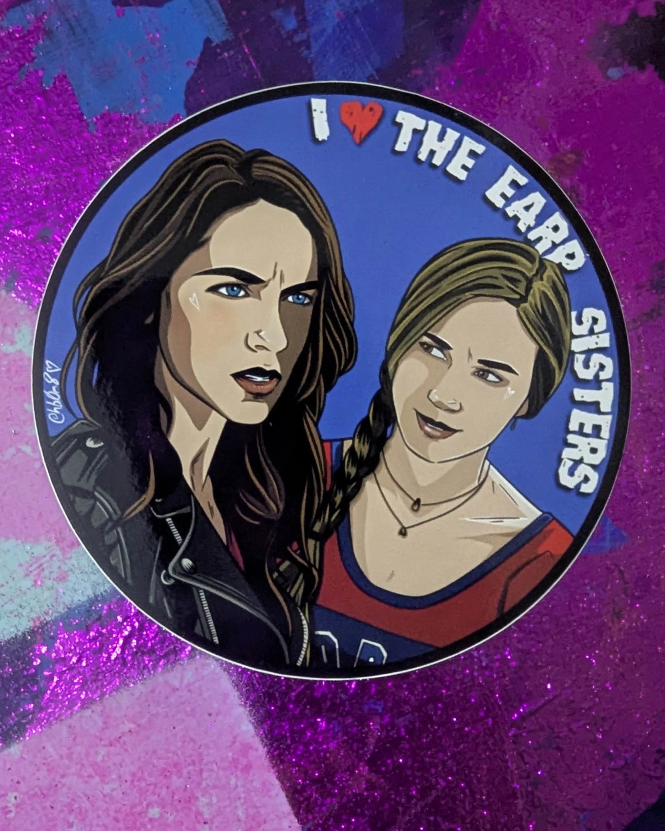 I Love the Earp Sisters Vinyl Sticker