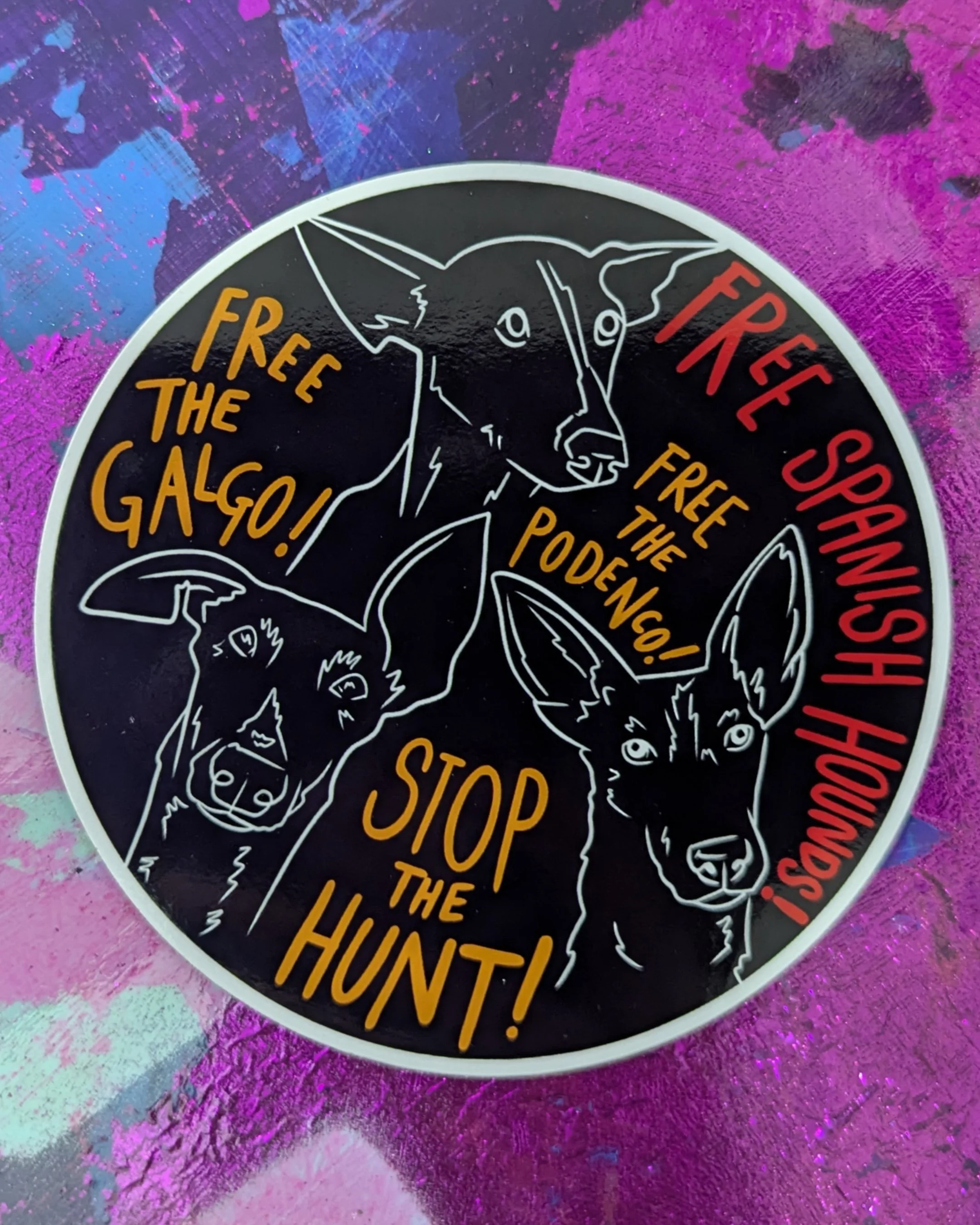 FREE SPANISH HOUNDS Vinyl Sticker
