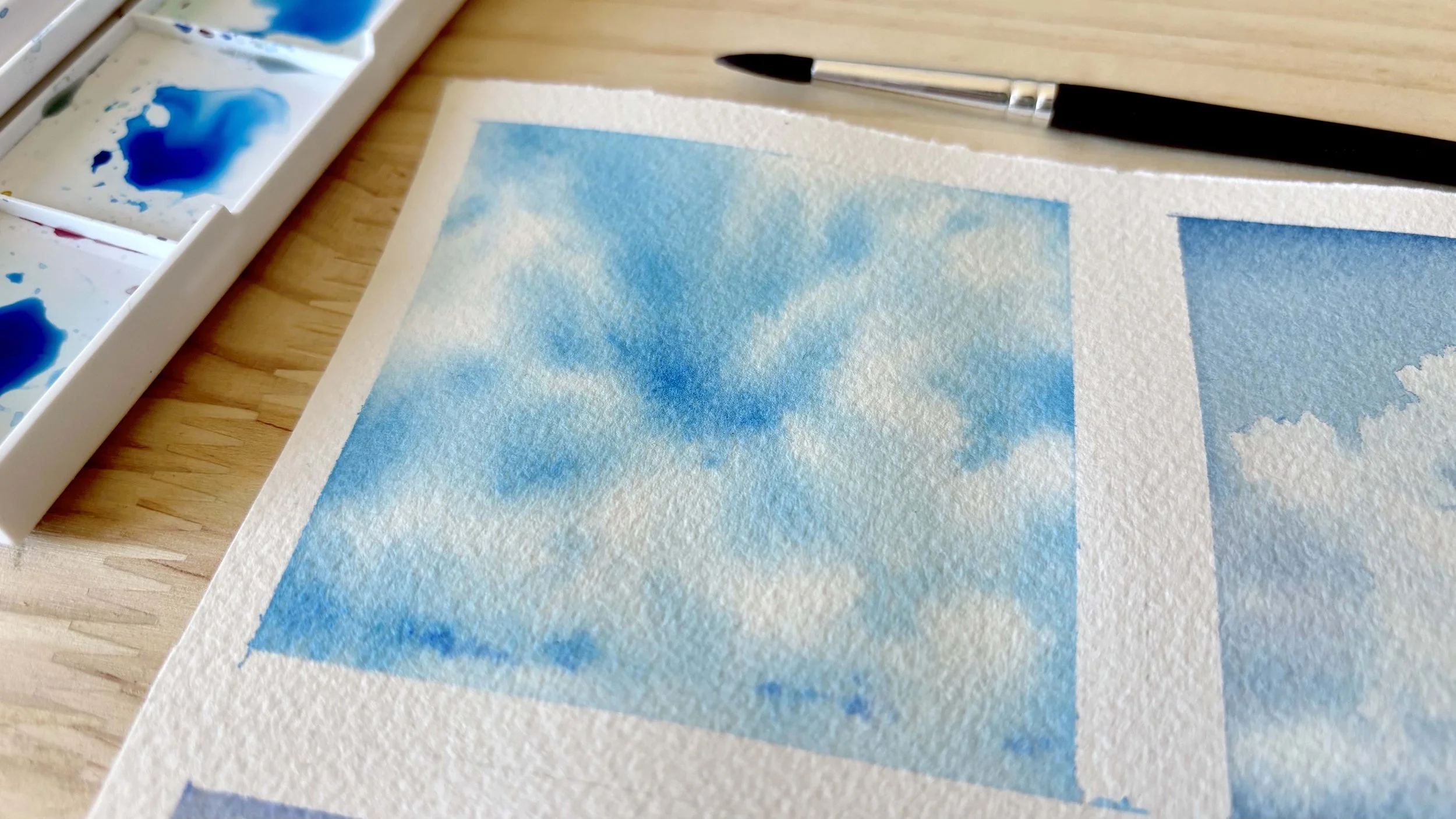 【New】Sky variation: create a breezy sky with flowing clouds with intuitive watercolor flow