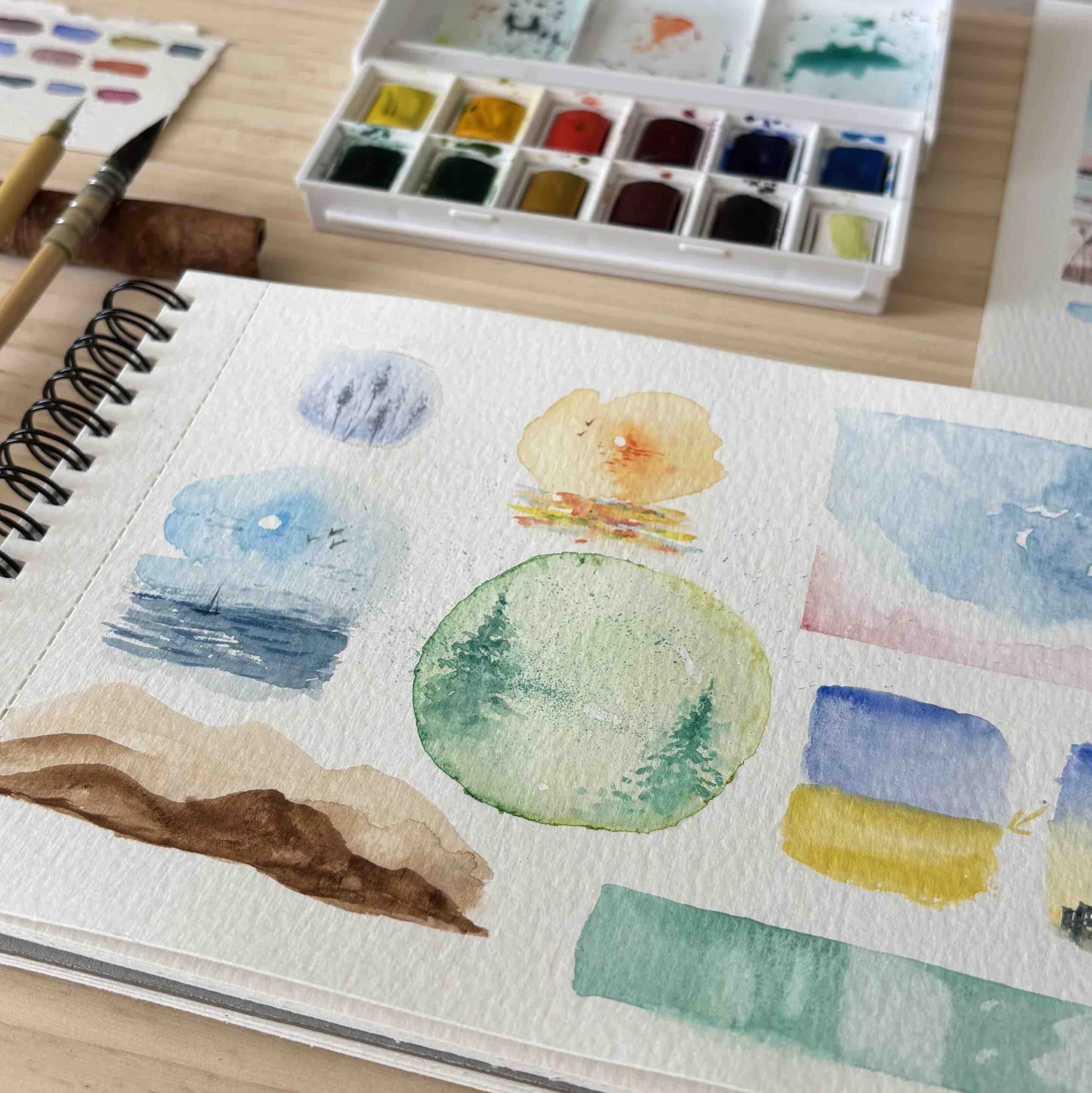 mini peintures à l'aquarelle paysage1.jpg